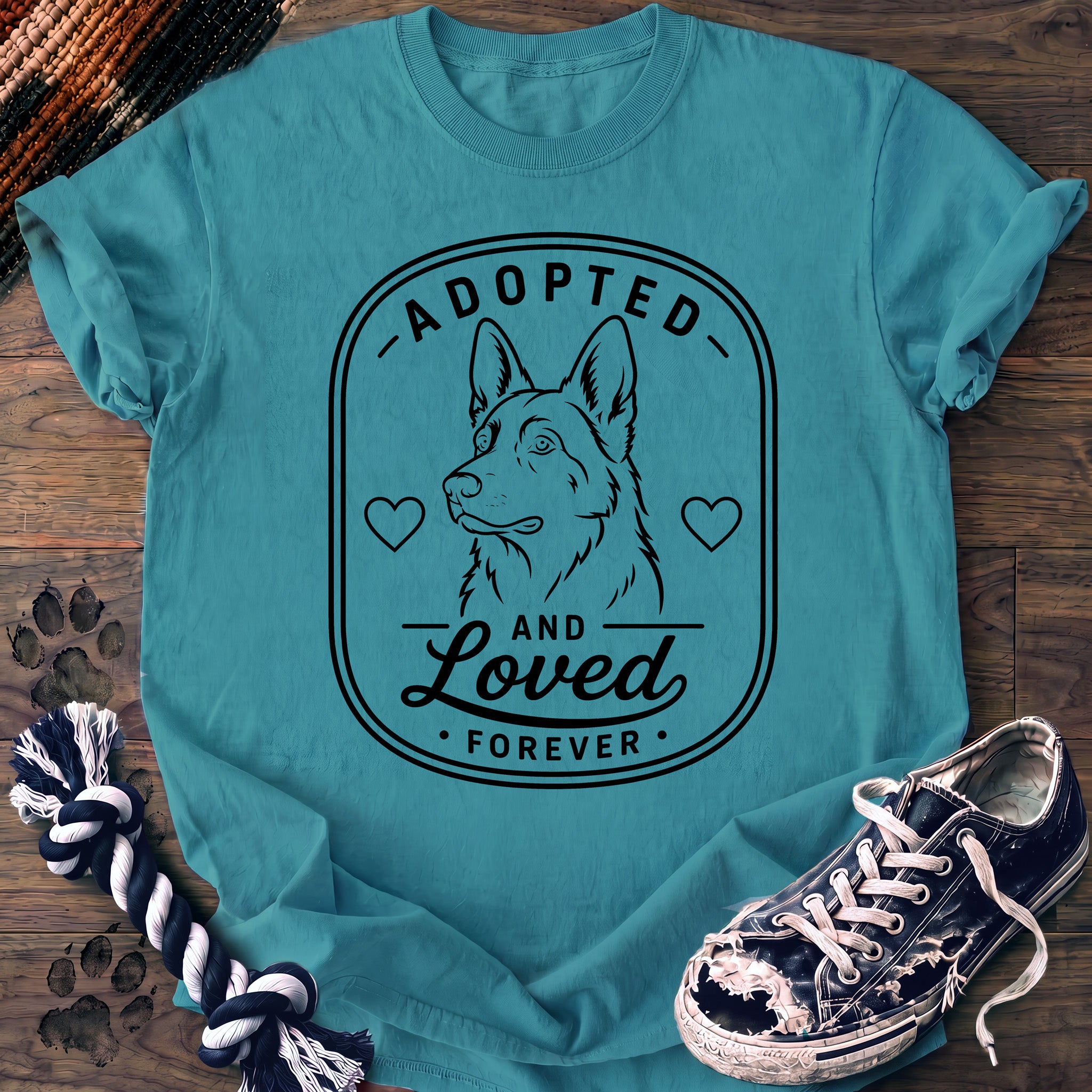 PAWSSION CLUB t-shirt in LagoonBlue color - SKU PC-0069