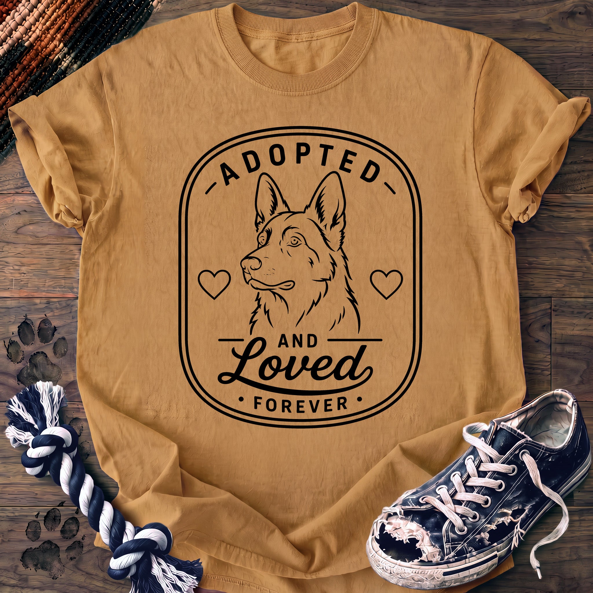 PAWSSION CLUB t-shirt in Mustard color - SKU PC-0069