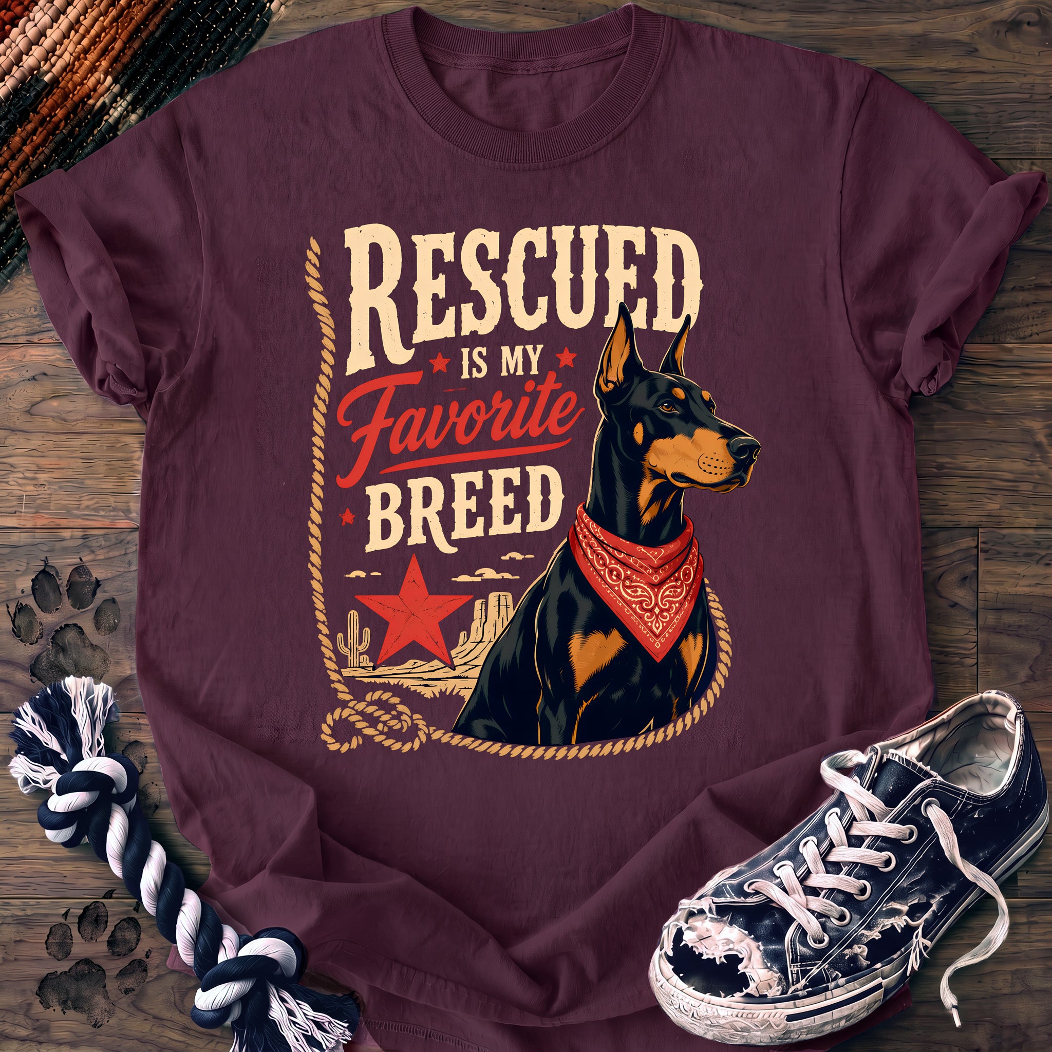 PAWSSION CLUB t-shirt in Berry color - SKU PC-0070