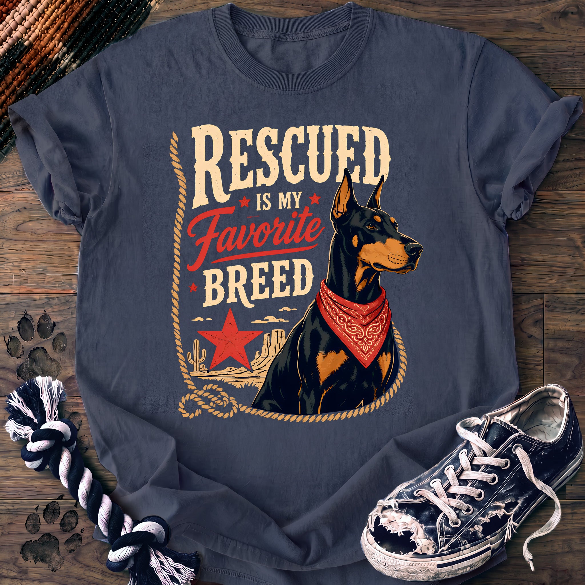 PAWSSION CLUB t-shirt in BlueJean color - SKU PC-0070