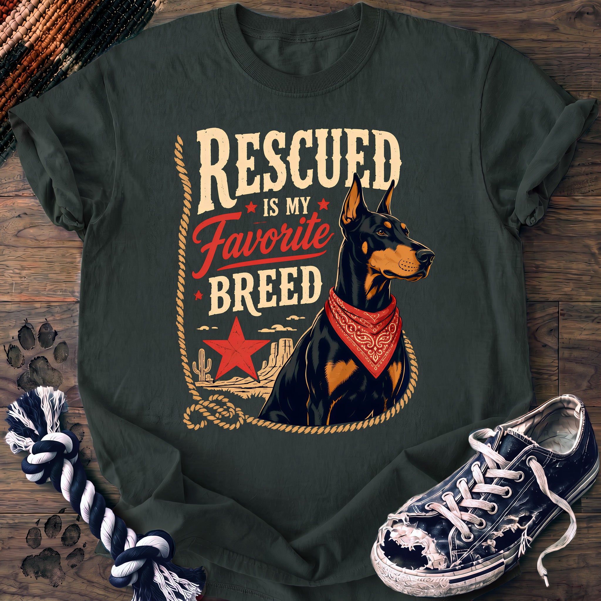 PAWSSION CLUB t-shirt in BlueSpruce color - SKU PC-0070