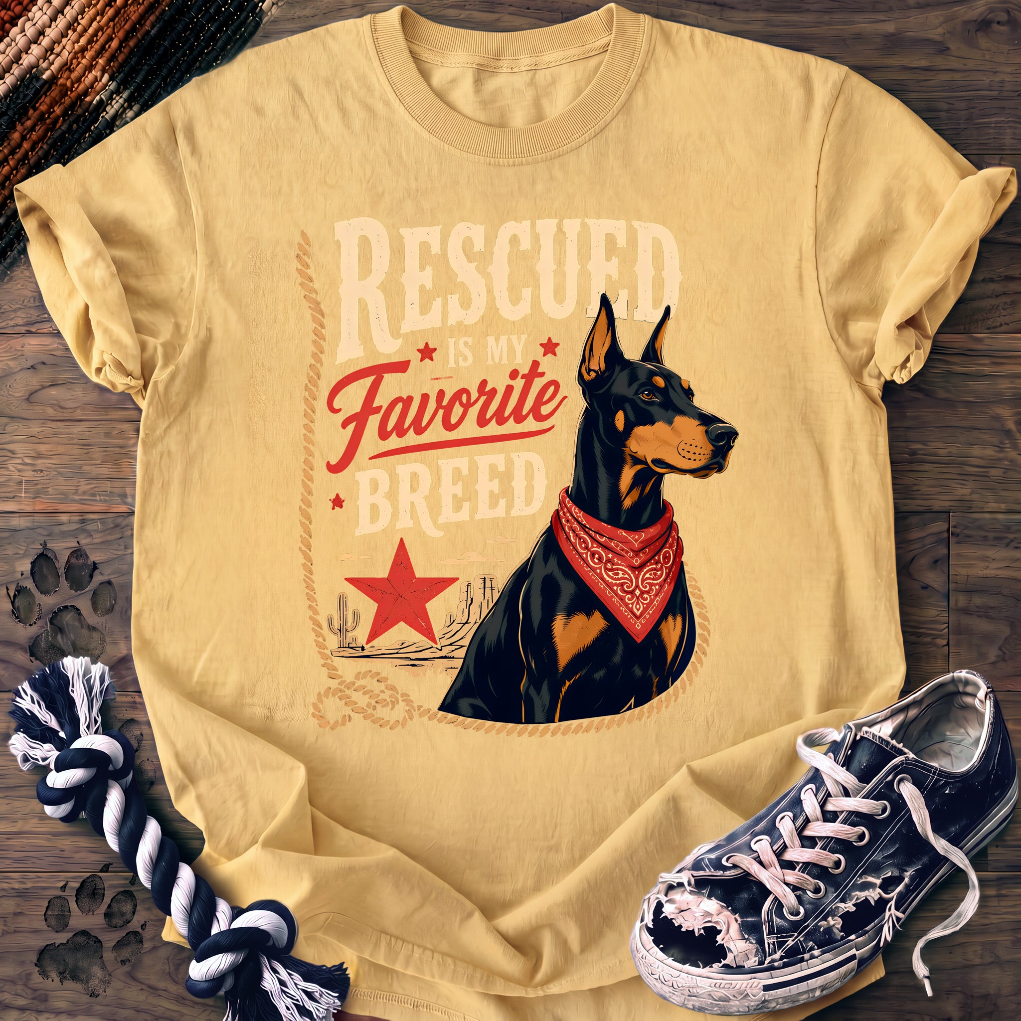 PAWSSION CLUB t-shirt in Butter color - SKU PC-0070