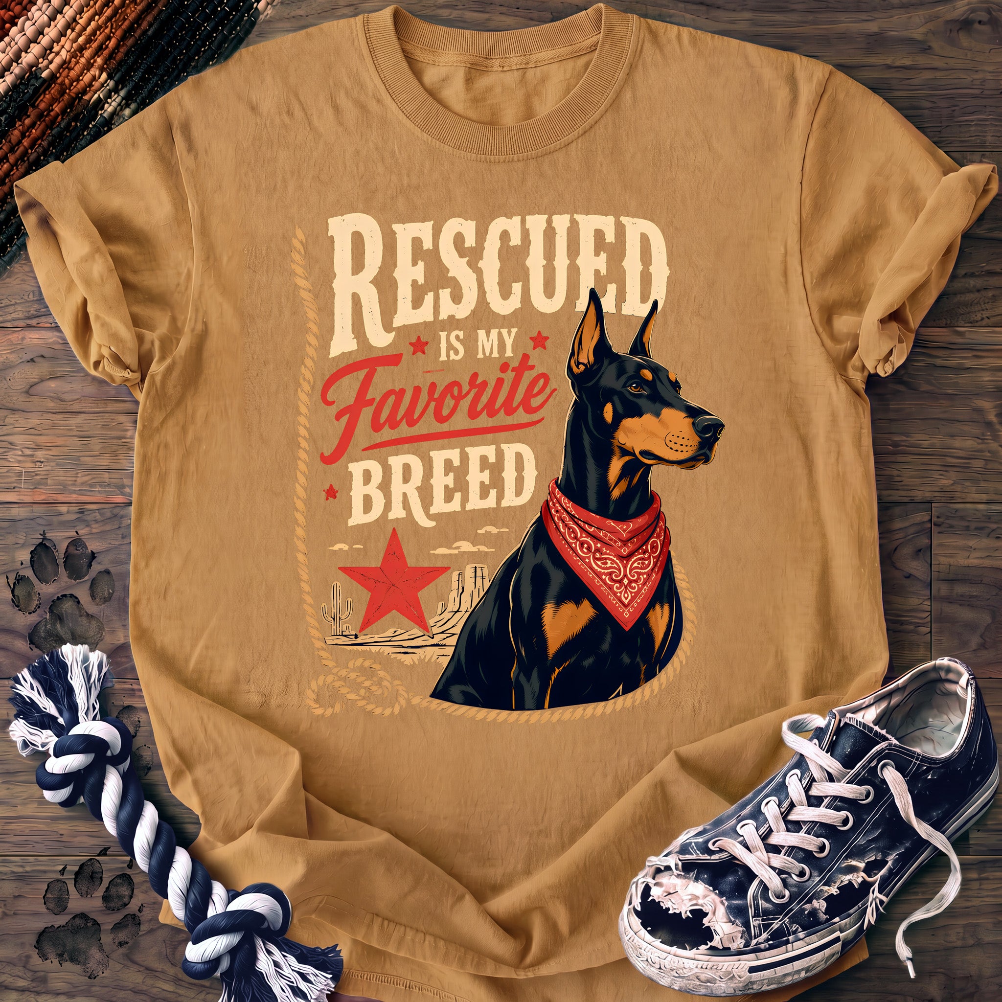 PAWSSION CLUB t-shirt in Mustard color - SKU PC-0070