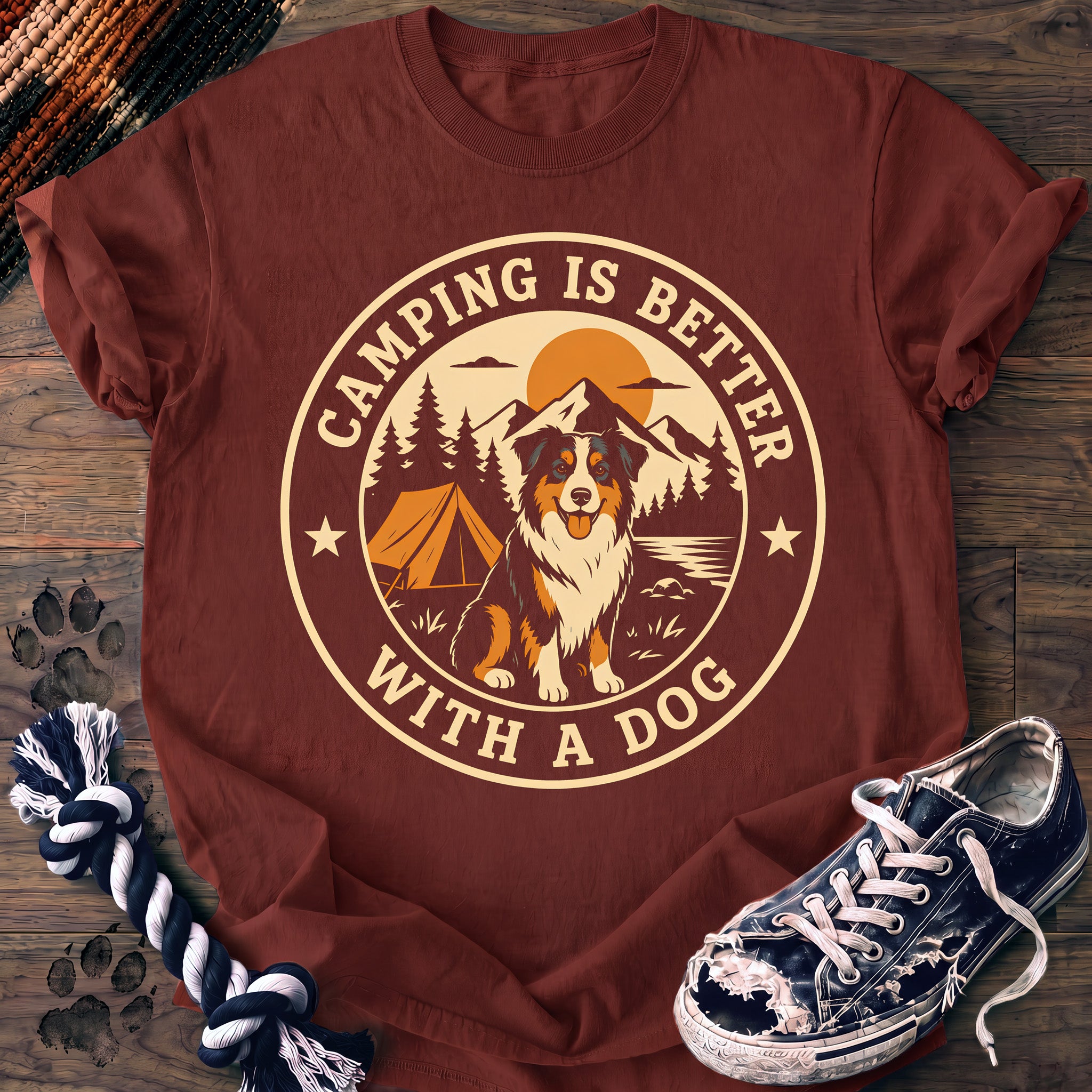 PAWSSION CLUB t-shirt in Brick color - SKU PC-0071
