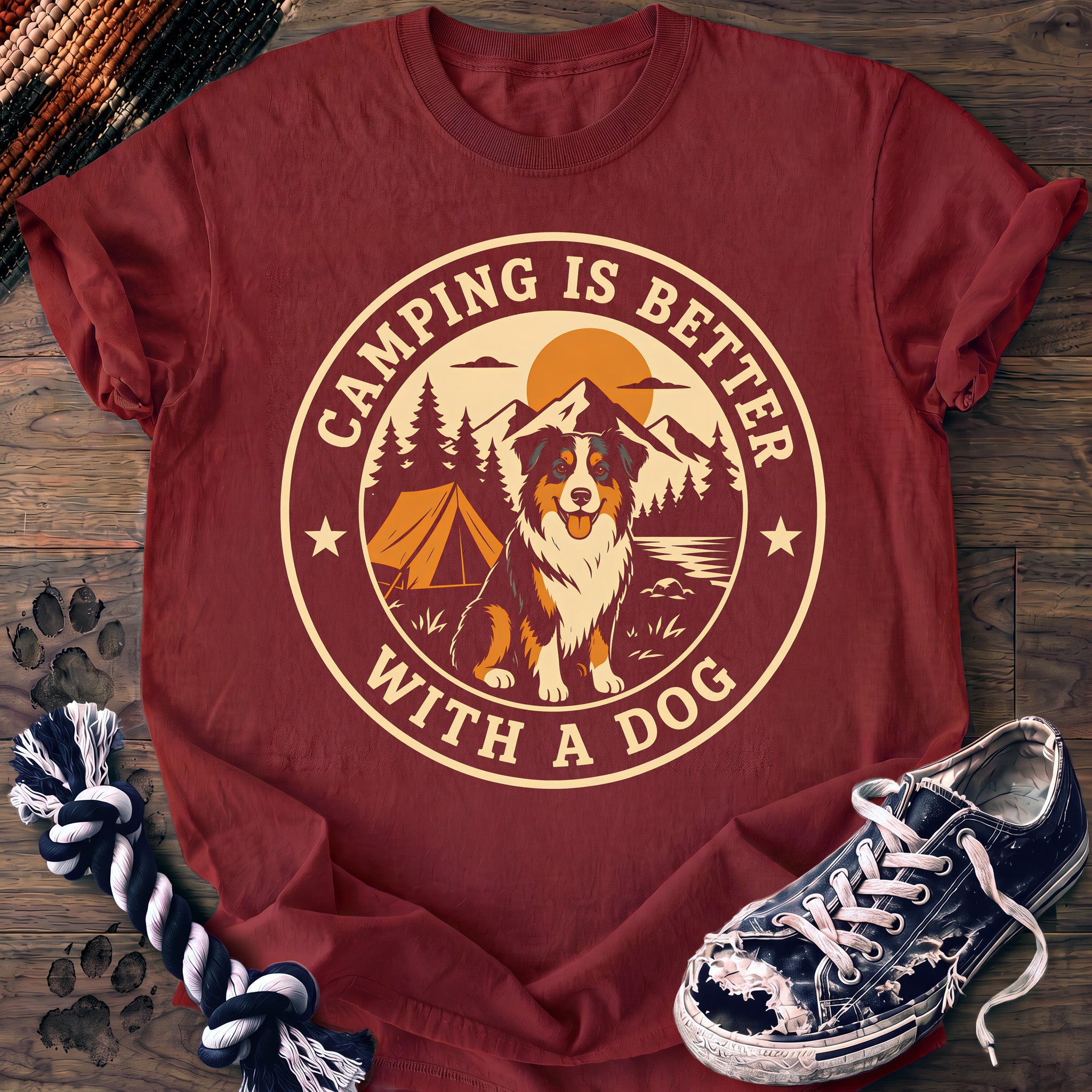 PAWSSION CLUB t-shirt in Chili color - SKU PC-0071