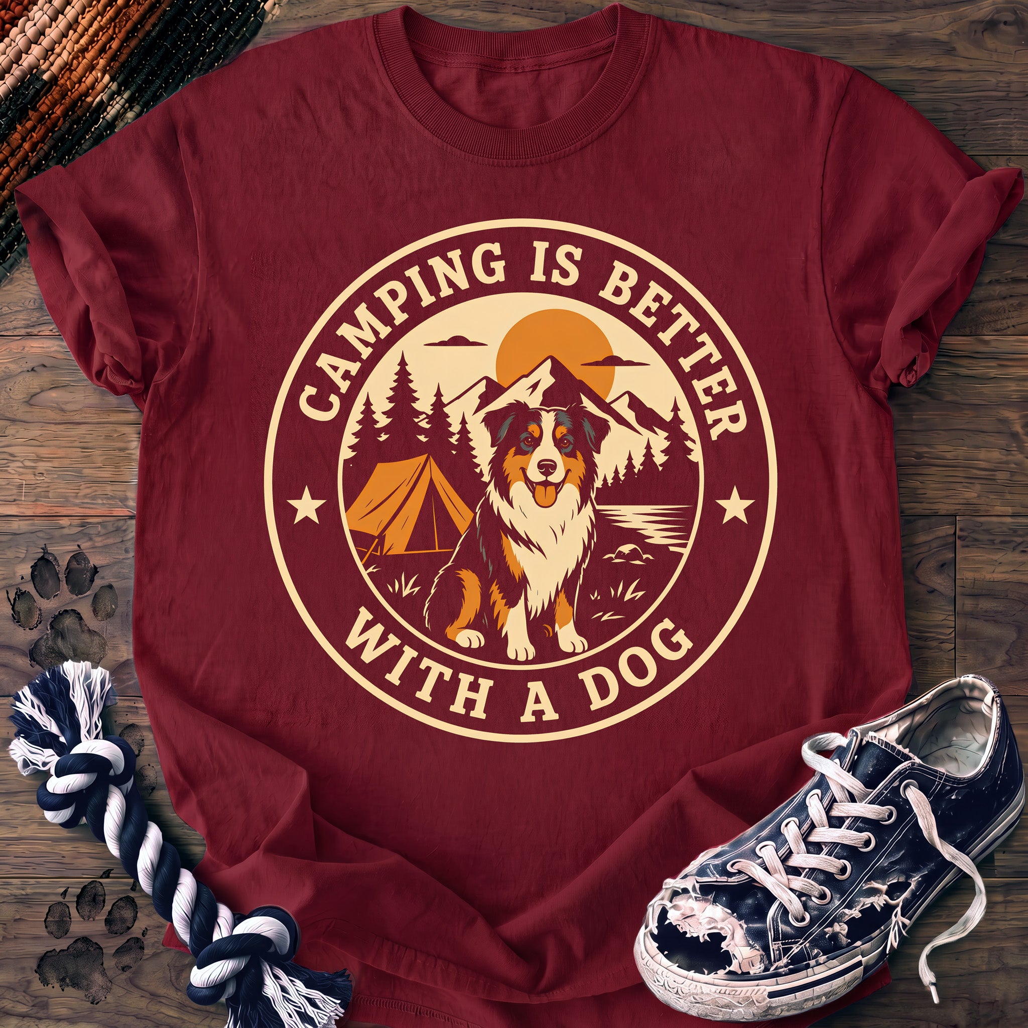 PAWSSION CLUB t-shirt in Crimson color - SKU PC-0071