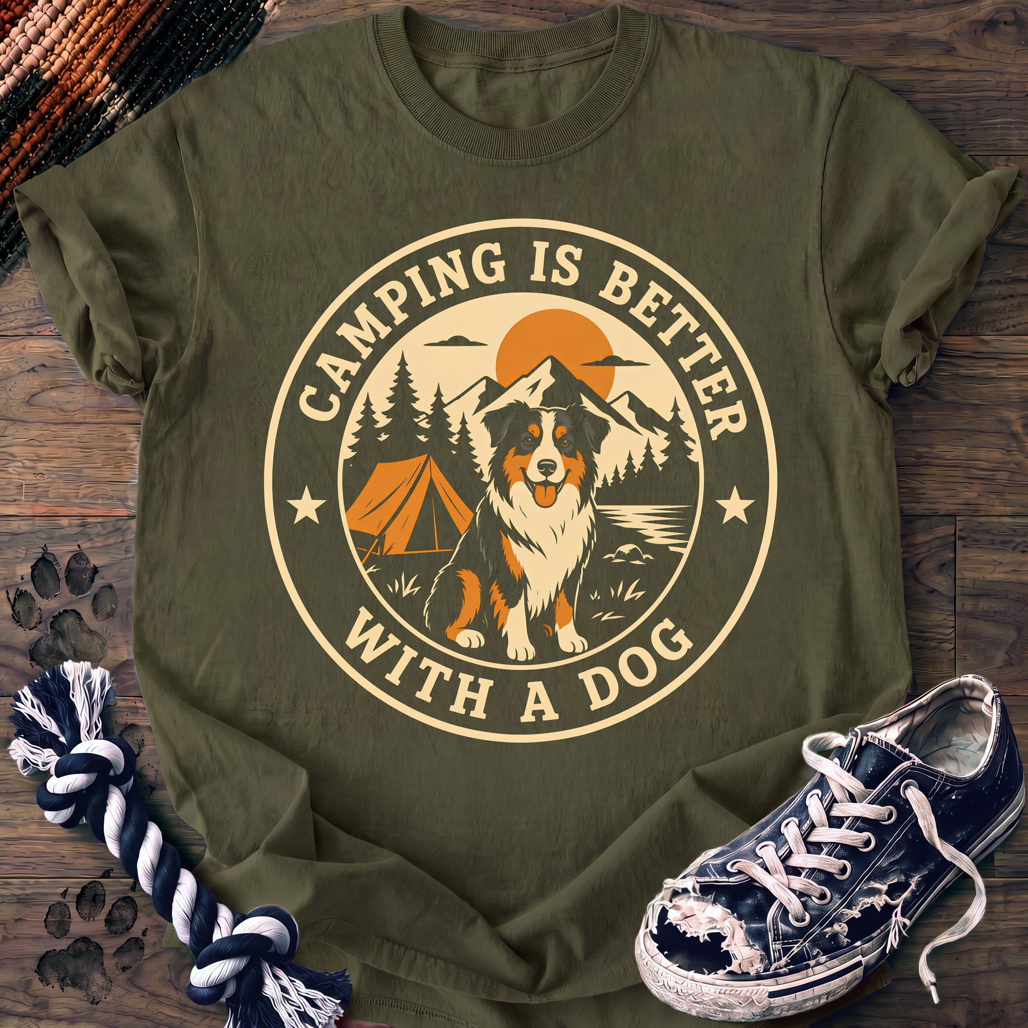 PAWSSION CLUB t-shirt in Moss color - SKU PC-0071