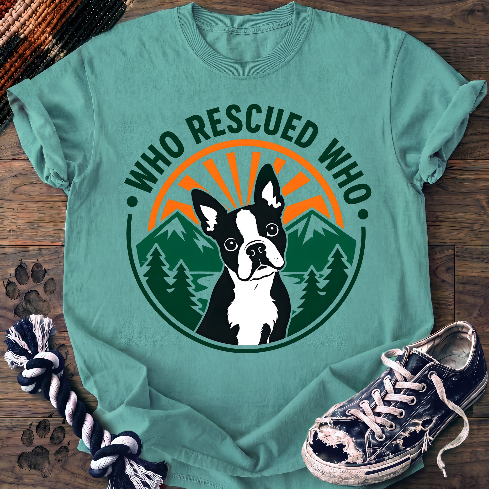 PAWSSION CLUB t-shirt in ChalkyMint color - SKU PC-0073