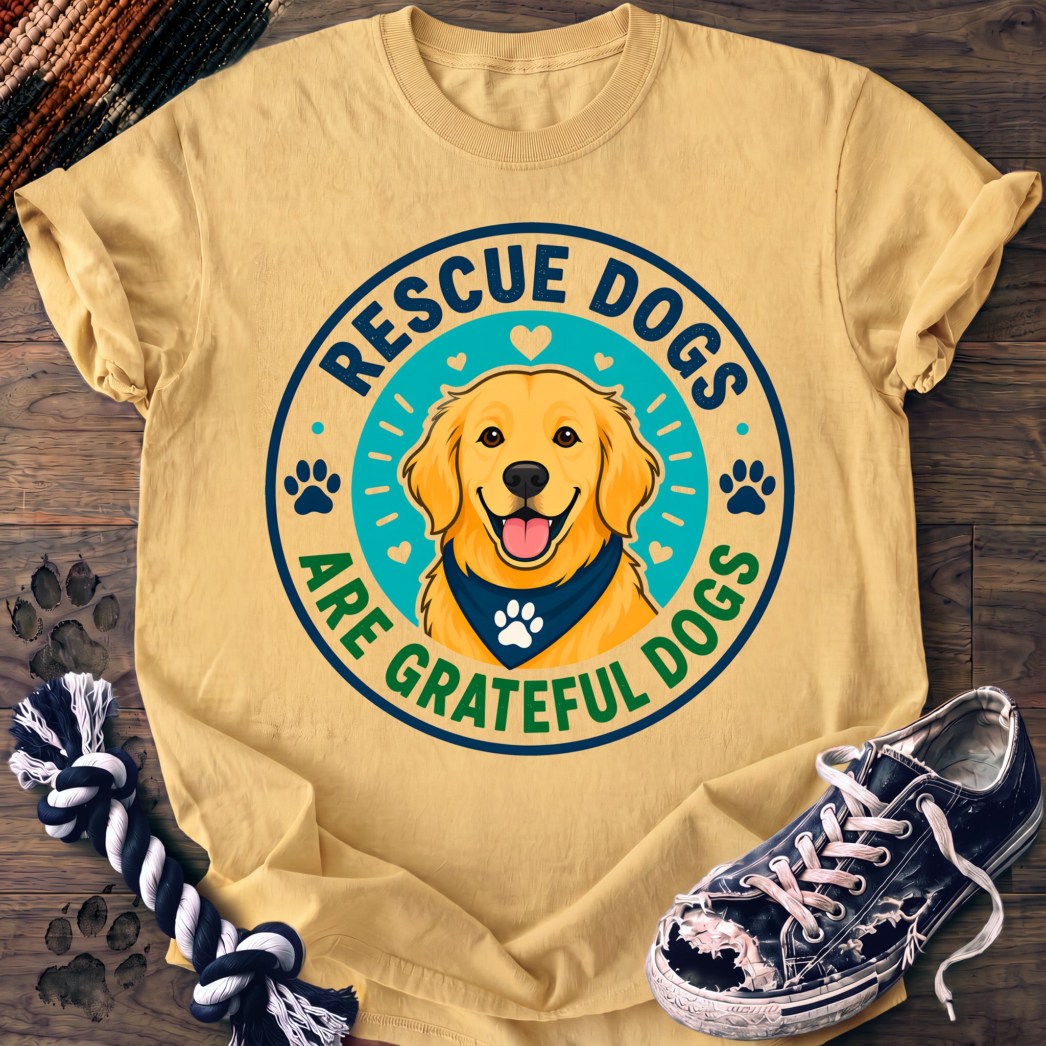 PAWSSION CLUB t-shirt in Butter color - SKU PC-0074