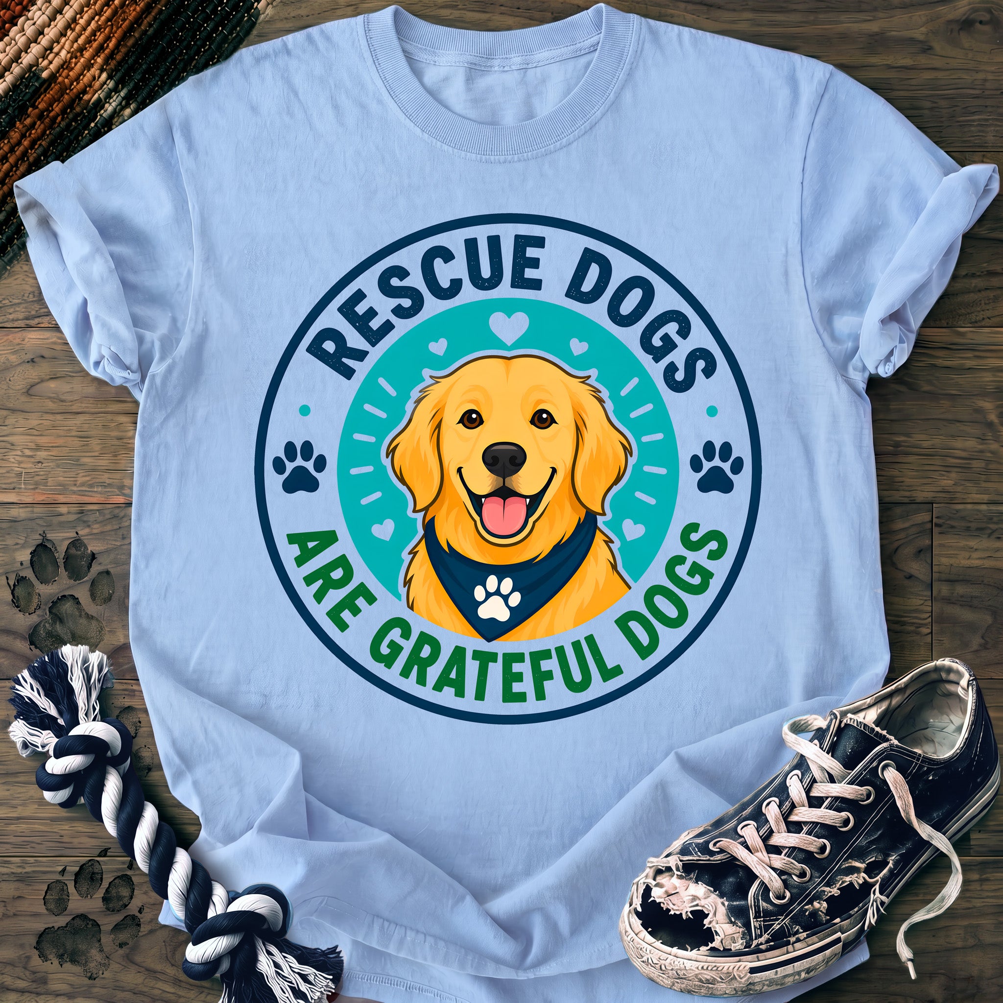 PAWSSION CLUB t-shirt in Chambray color - SKU PC-0074