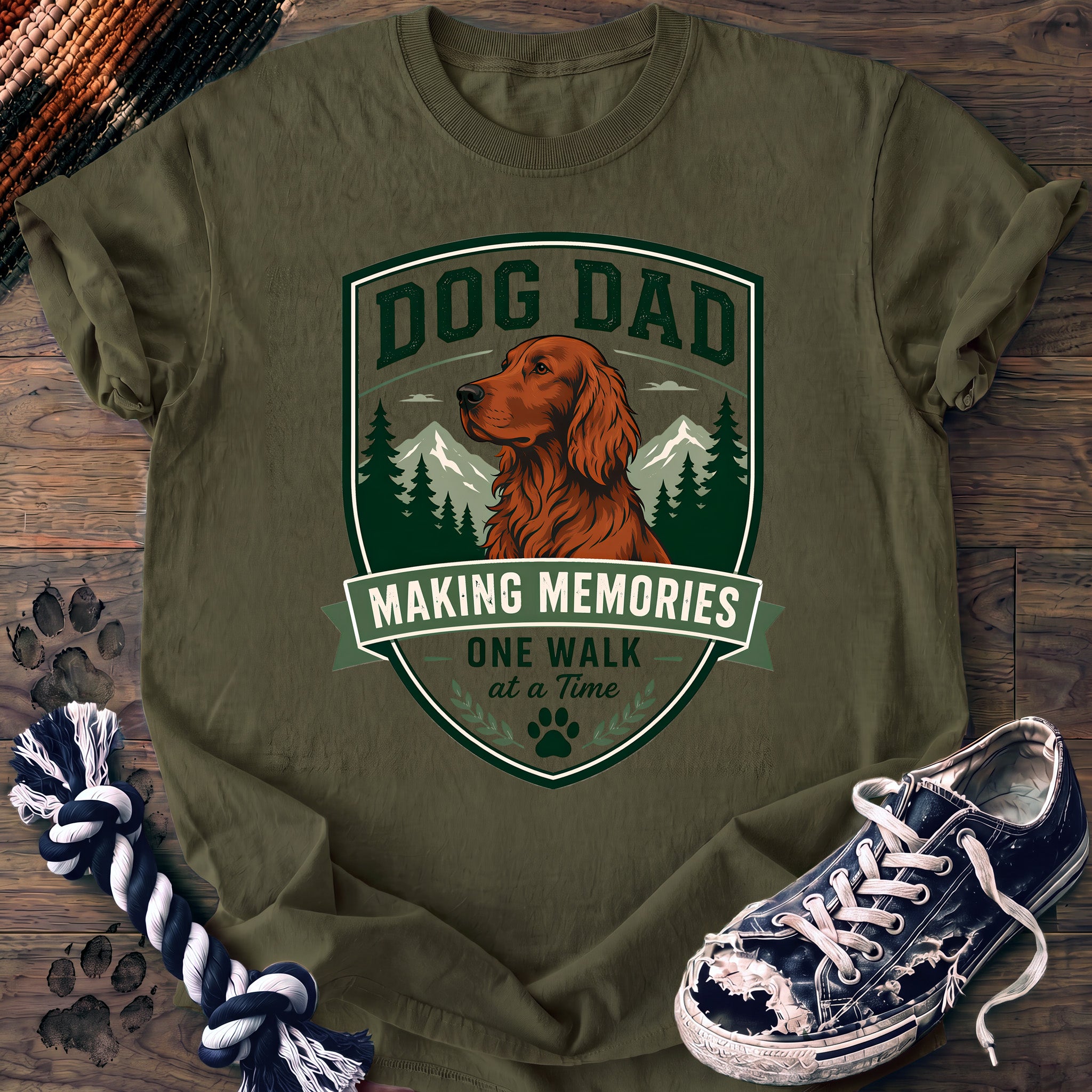 PAWSSION CLUB t-shirt in Moss color - SKU PC-0075