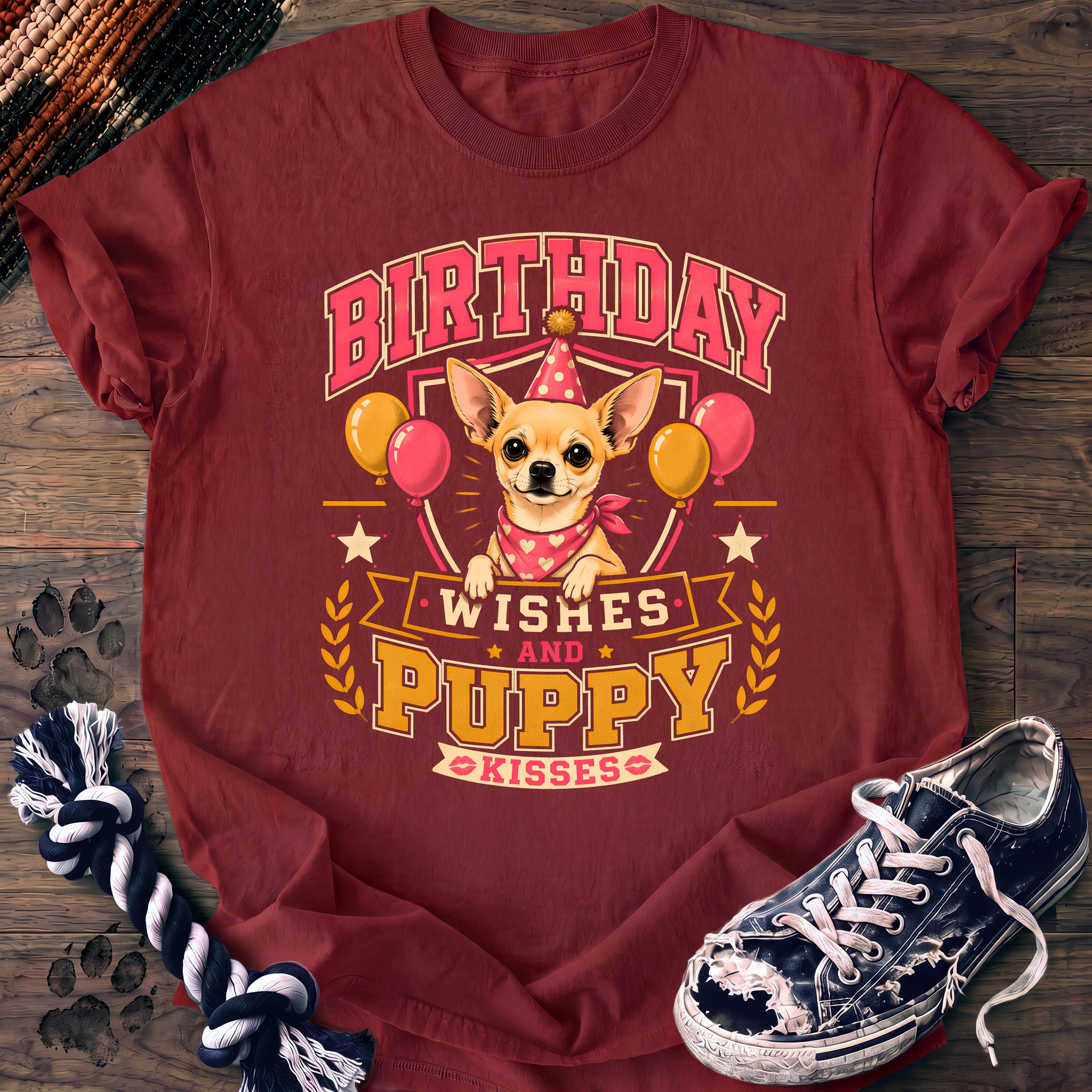 PAWSSION CLUB t-shirt in Chili color - SKU PC-0076