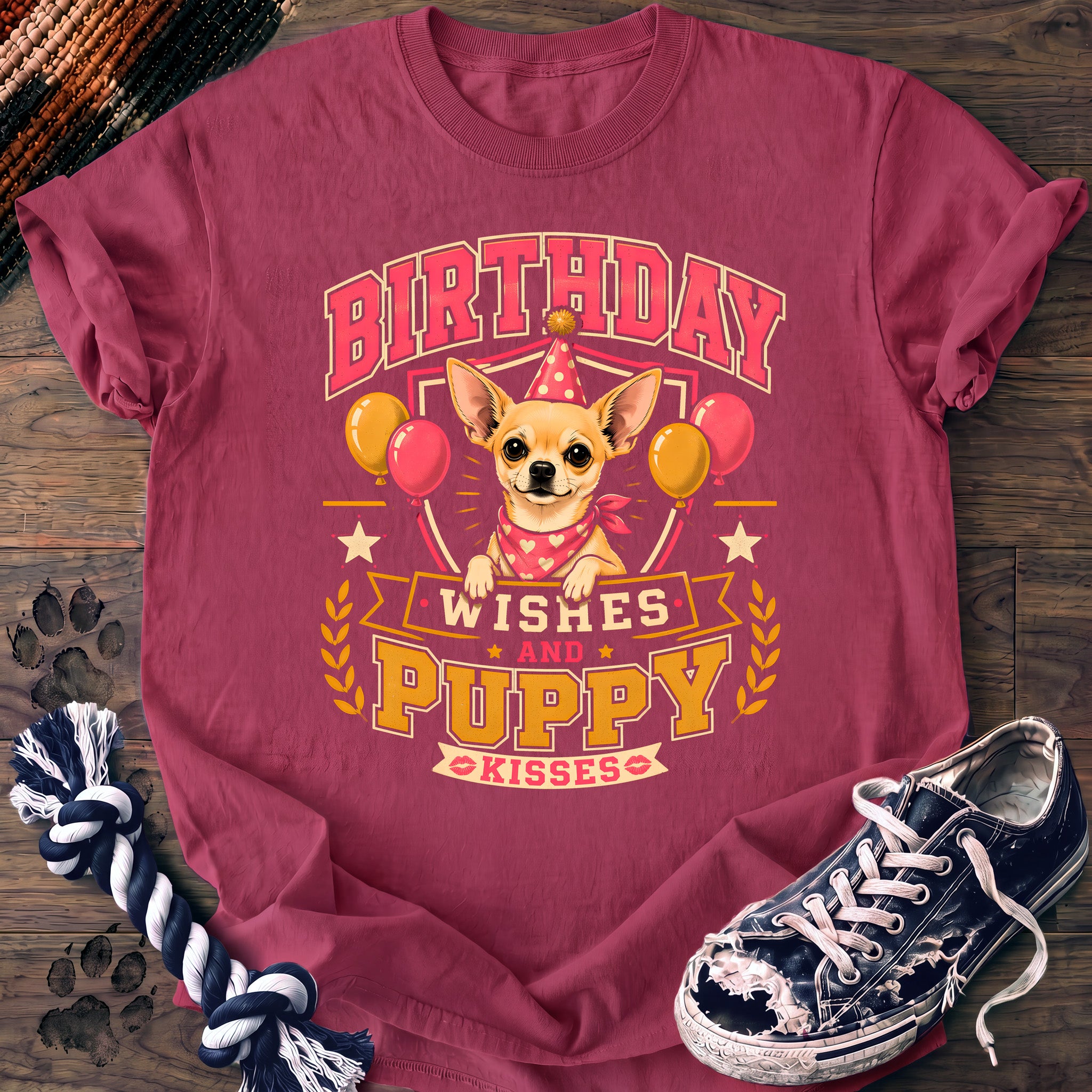 PAWSSION CLUB t-shirt in Crunchberry color - SKU PC-0076