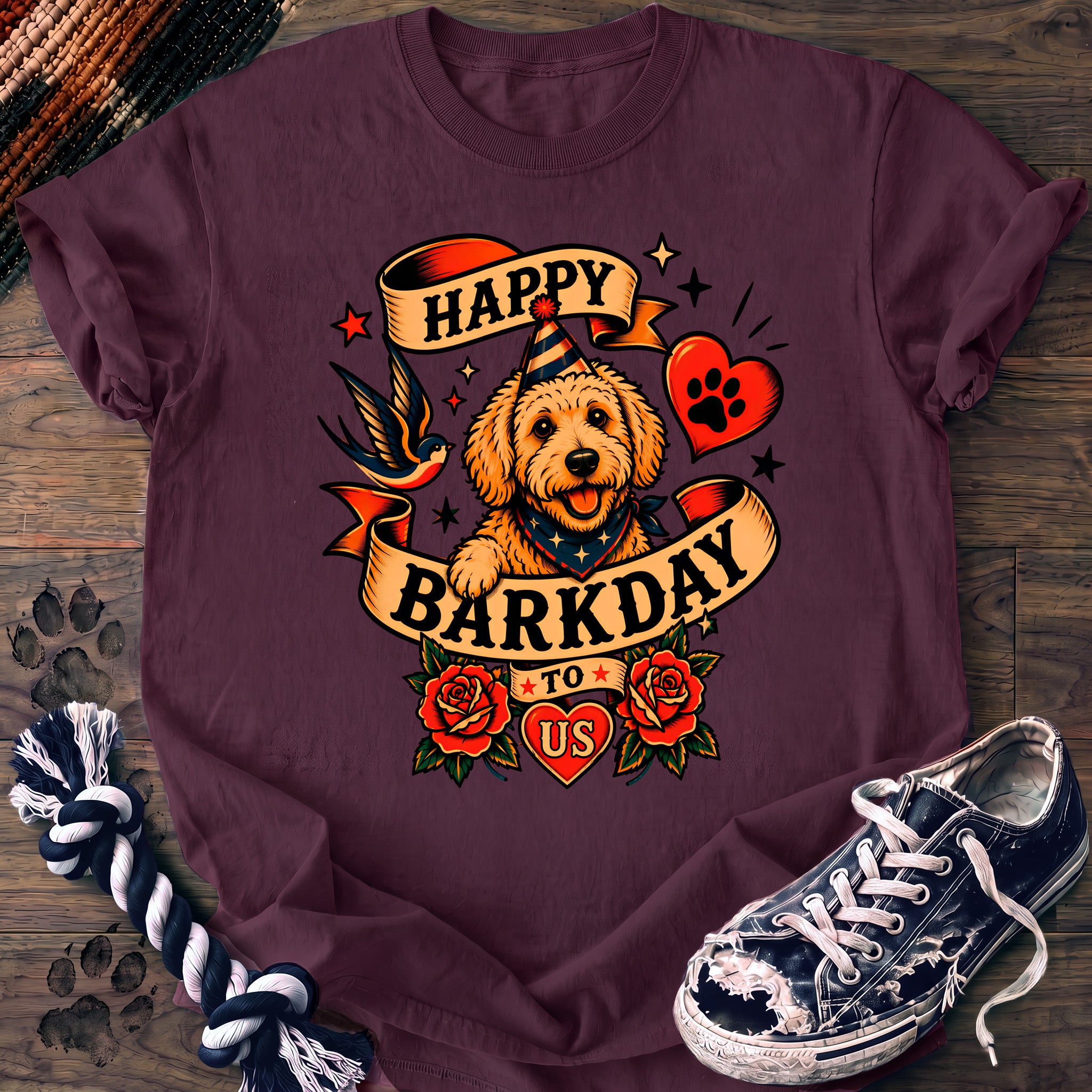 PAWSSION CLUB t-shirt in Berry color - SKU PC-0080