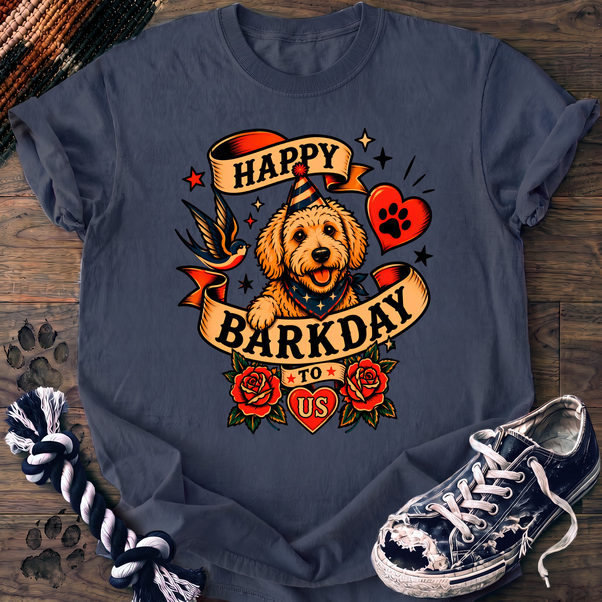 PAWSSION CLUB t-shirt in BlueJean color - SKU PC-0080