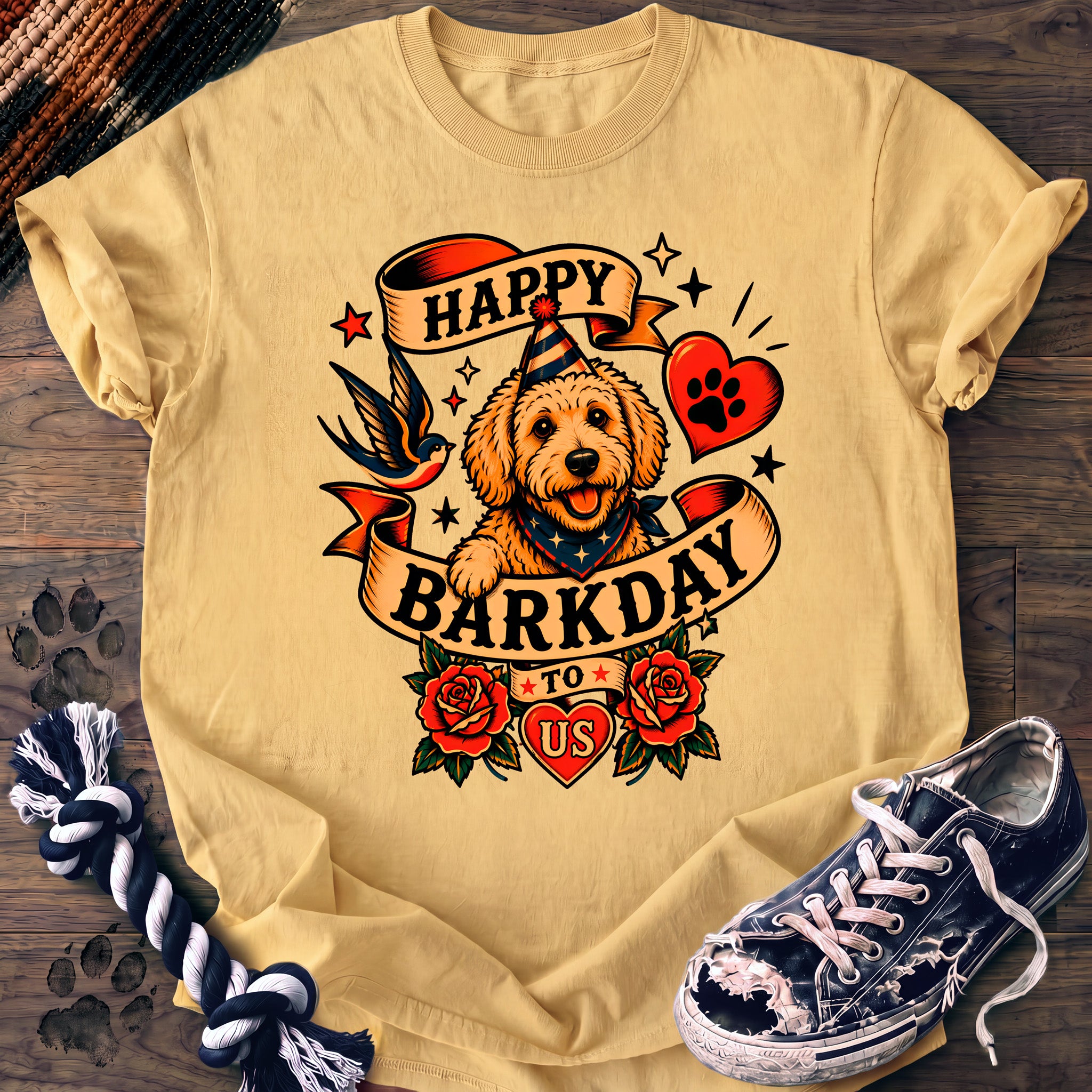 PAWSSION CLUB t-shirt in Butter color - SKU PC-0080