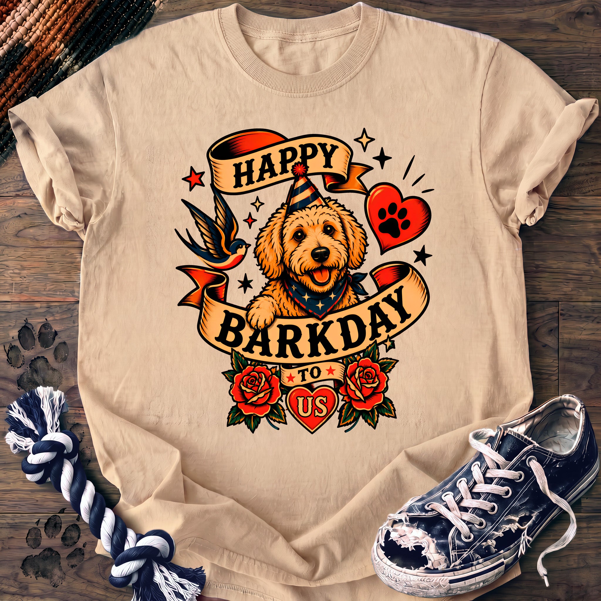 PAWSSION CLUB t-shirt in Ivory color - SKU PC-0080