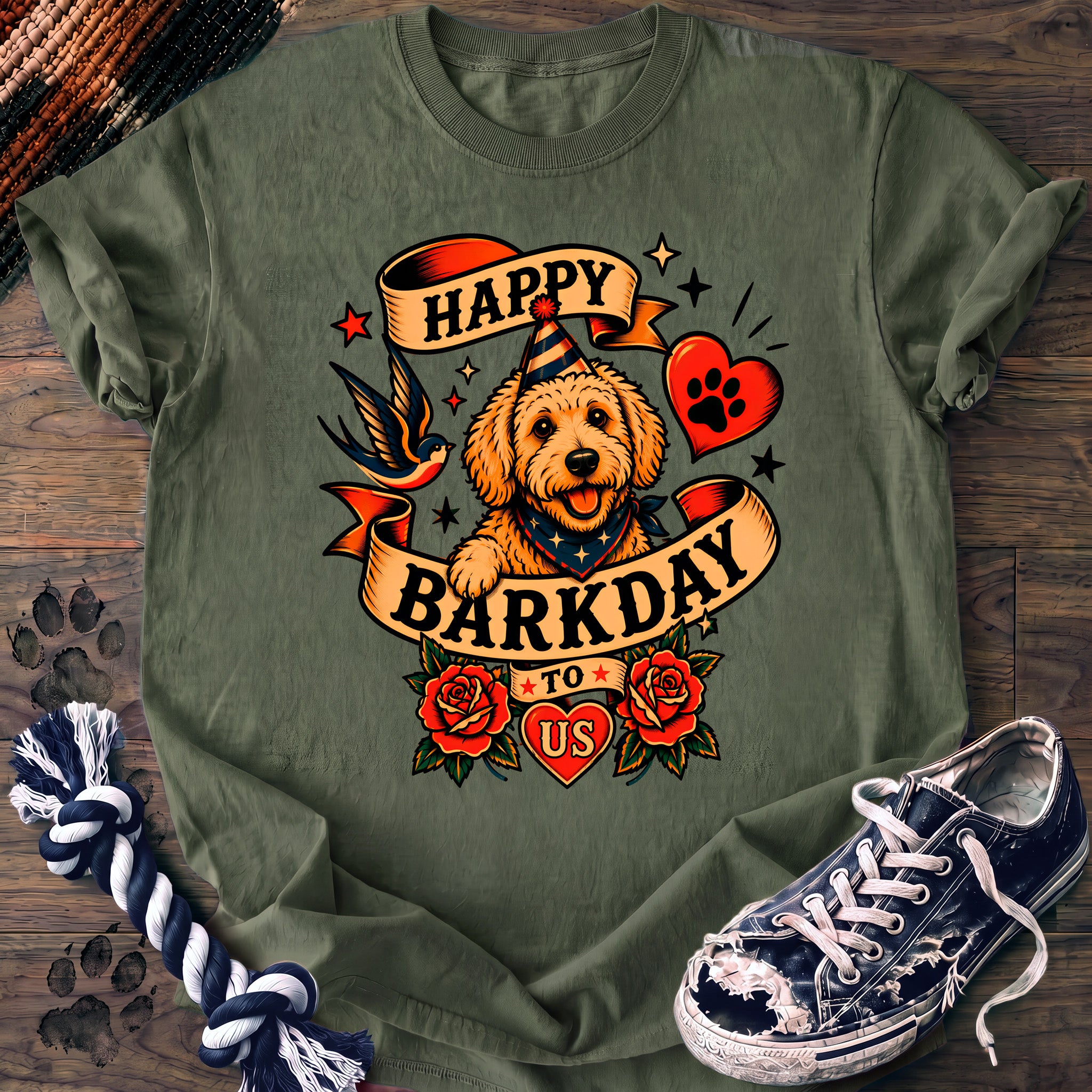 PAWSSION CLUB t-shirt in LightGreen color - SKU PC-0080