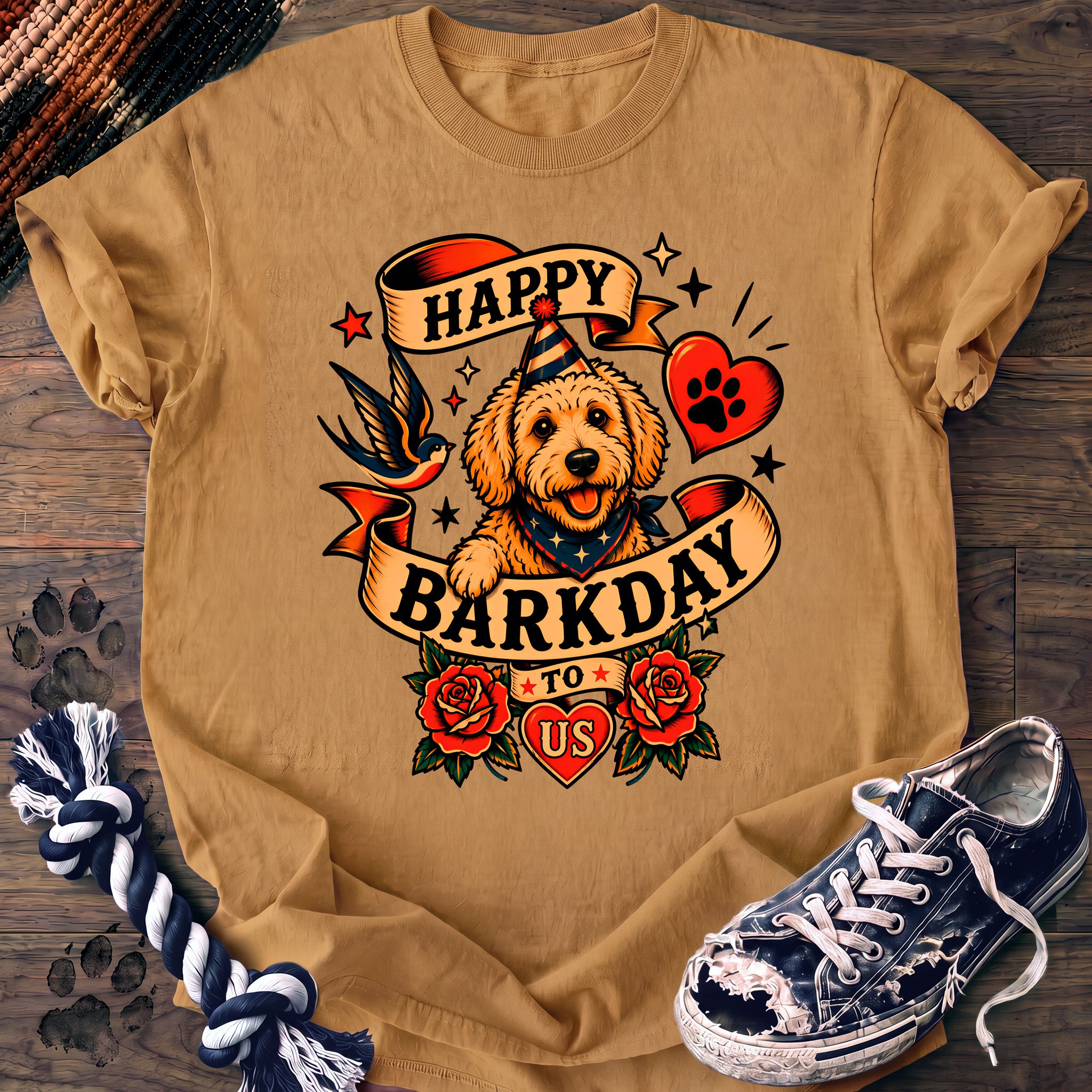 PAWSSION CLUB t-shirt in Mustard color - SKU PC-0080
