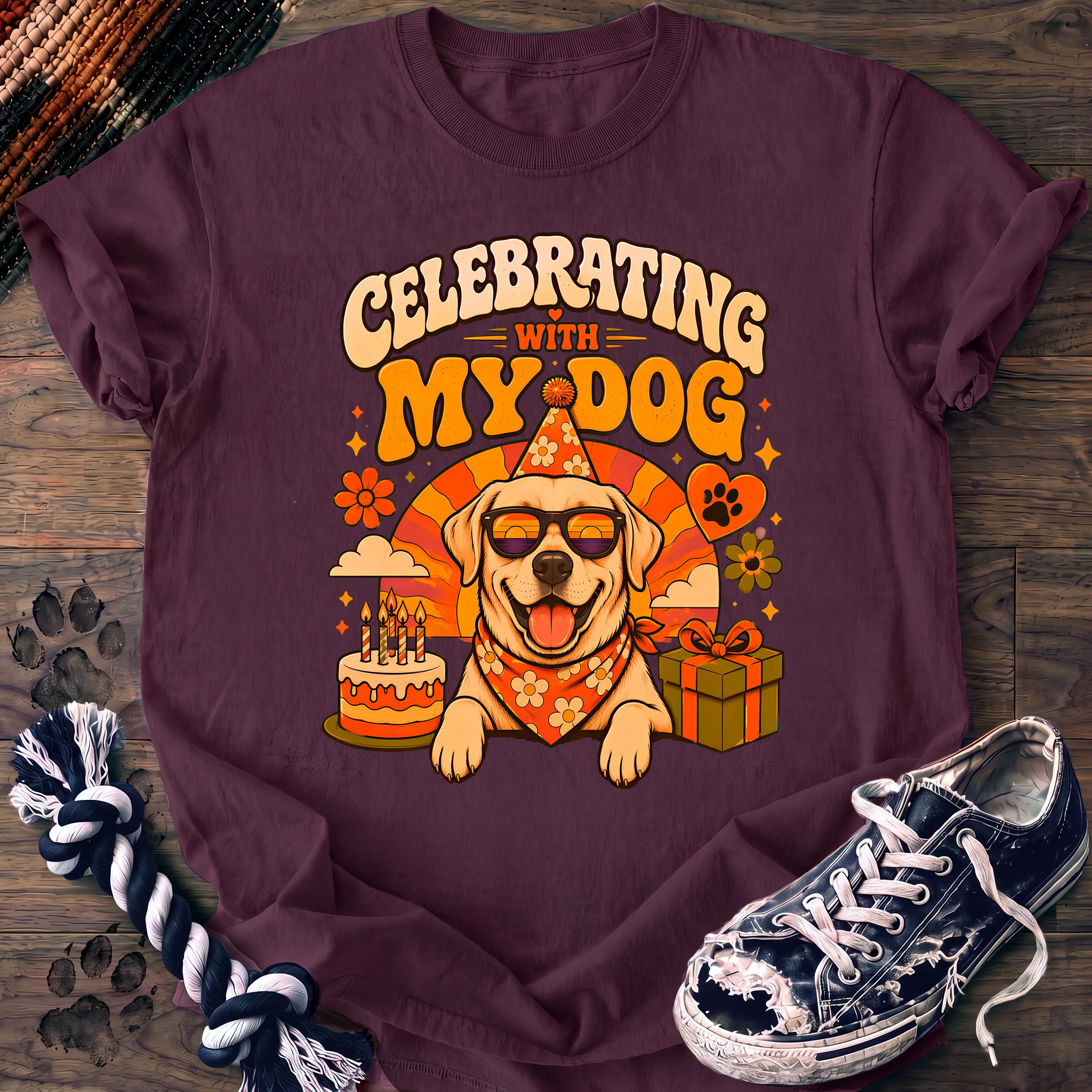 PAWSSION CLUB t-shirt in Berry color - SKU PC-0081