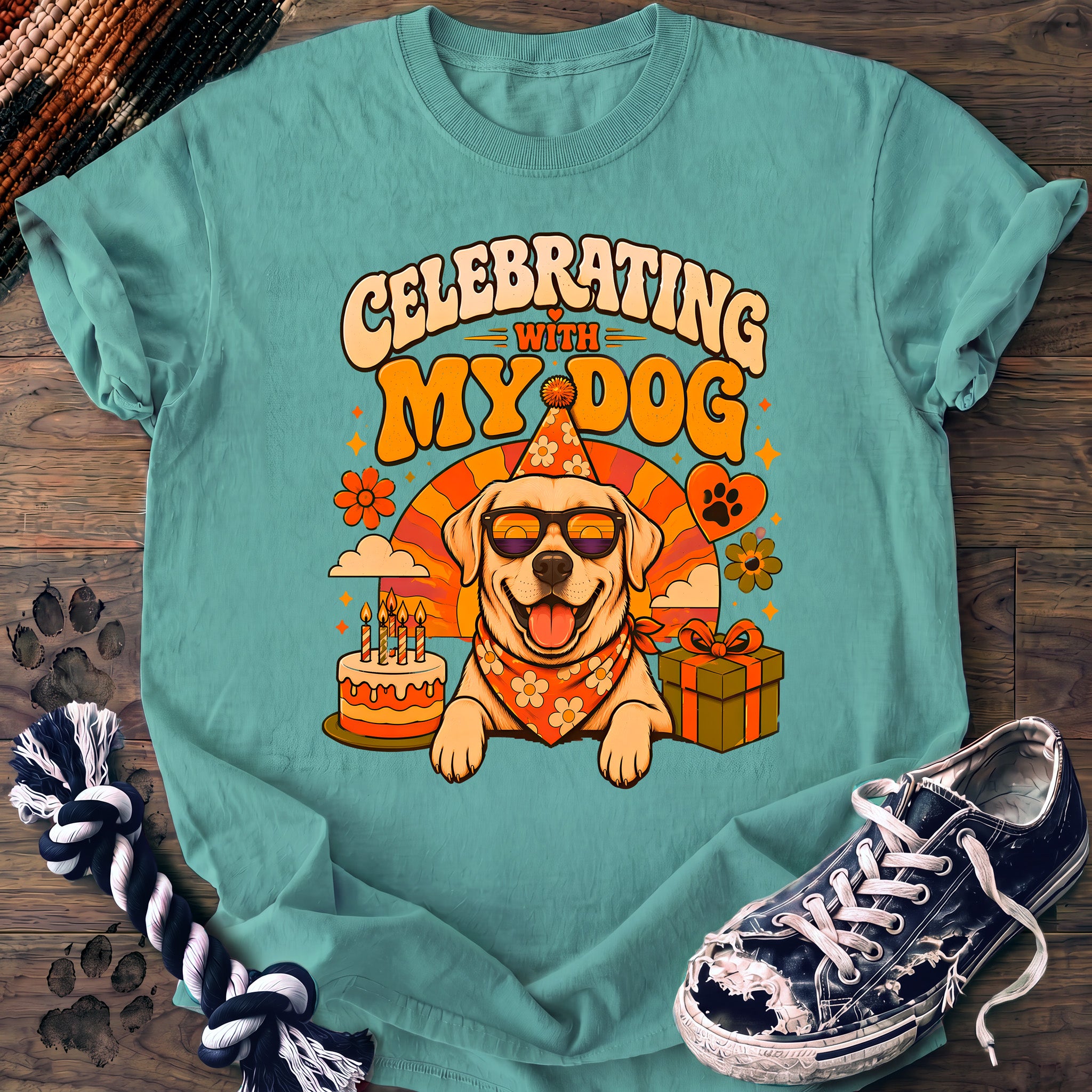 PAWSSION CLUB t-shirt in ChalkyMint color - SKU PC-0081