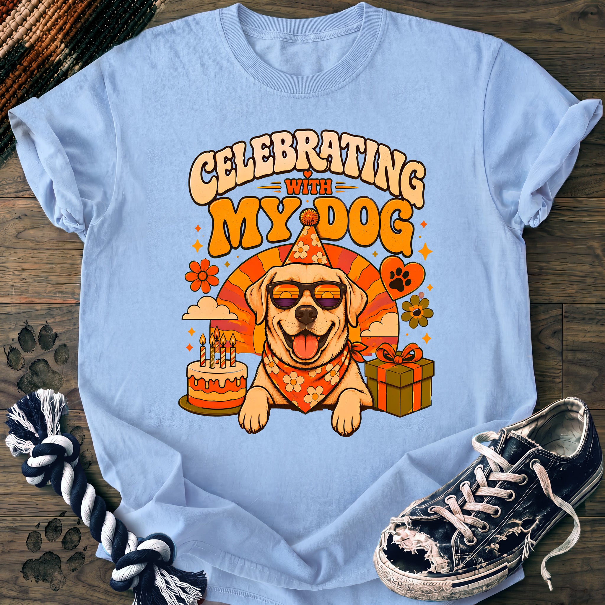 PAWSSION CLUB t-shirt in Chambray color - SKU PC-0081