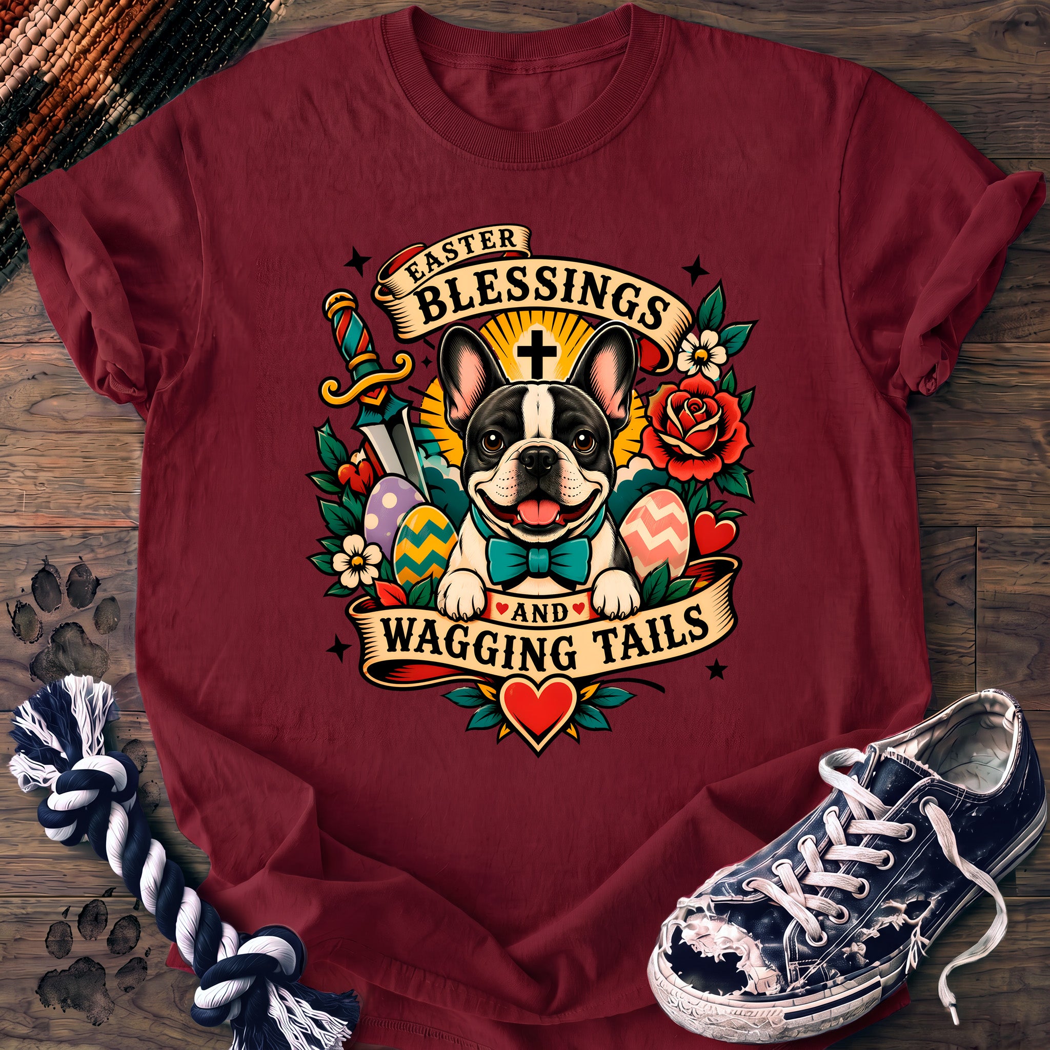 PAWSSION CLUB t-shirt in Crimson color - SKU PC-0083