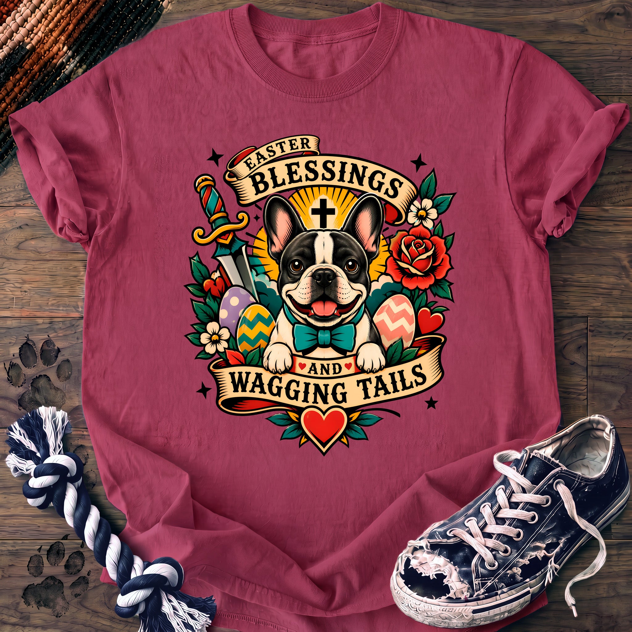PAWSSION CLUB t-shirt in Crunchberry color - SKU PC-0083
