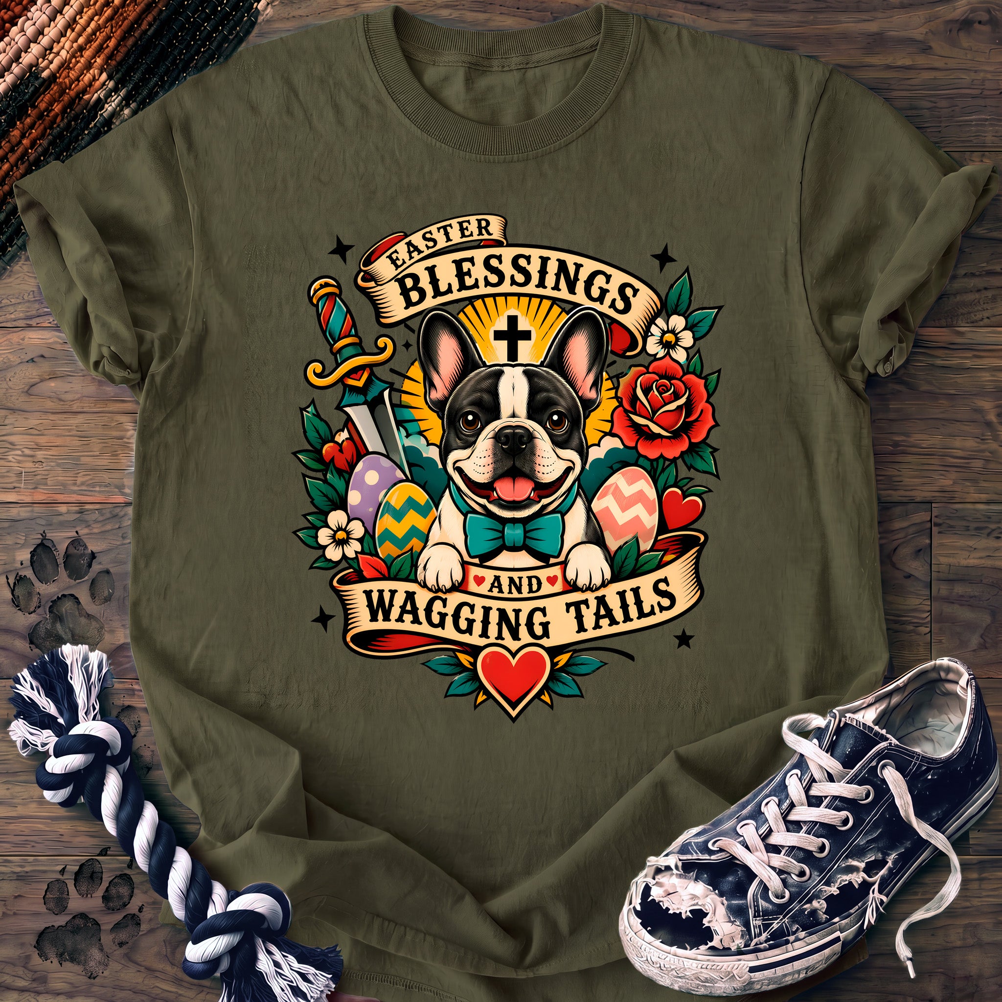 PAWSSION CLUB t-shirt in Moss color - SKU PC-0083