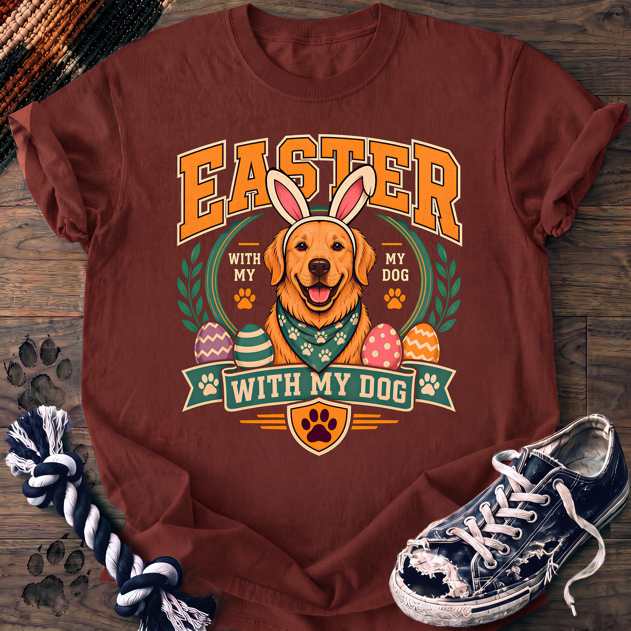 PAWSSION CLUB t-shirt in Brick color - SKU PC-0084