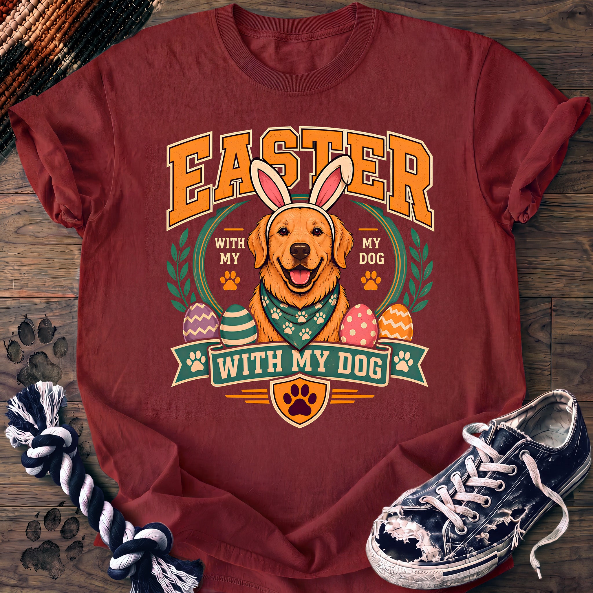 PAWSSION CLUB t-shirt in Chili color - SKU PC-0084