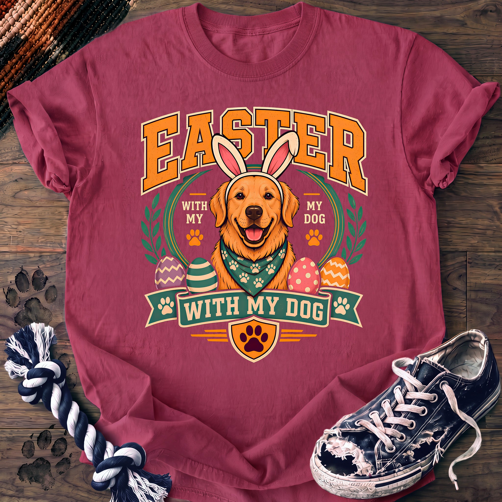 PAWSSION CLUB t-shirt in Crunchberry color - SKU PC-0084