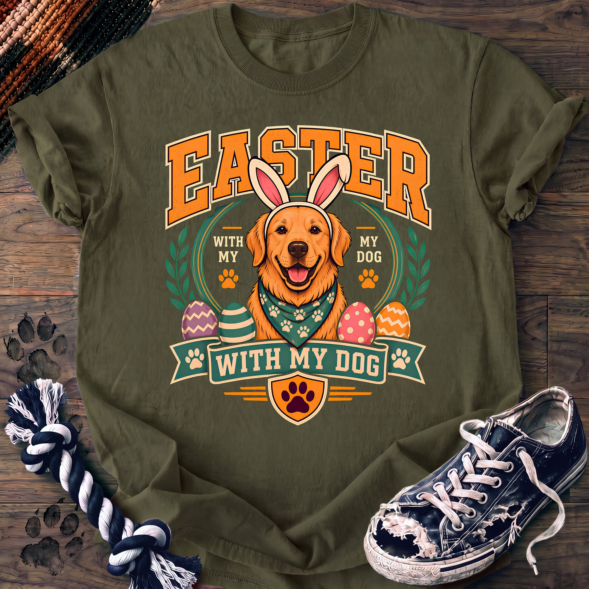 PAWSSION CLUB t-shirt in Moss color - SKU PC-0084
