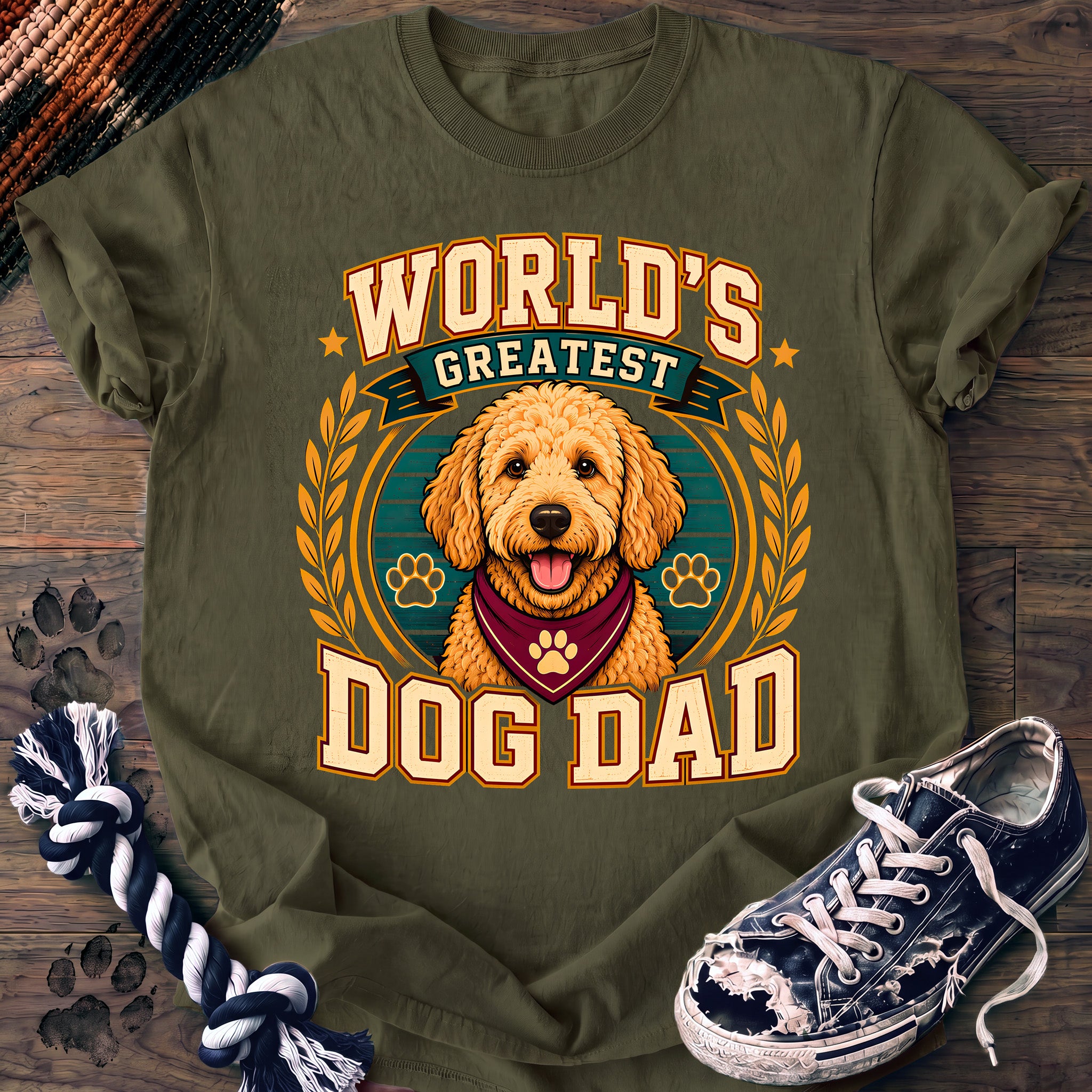 PAWSSION CLUB t-shirt in Moss color - SKU PC-0085