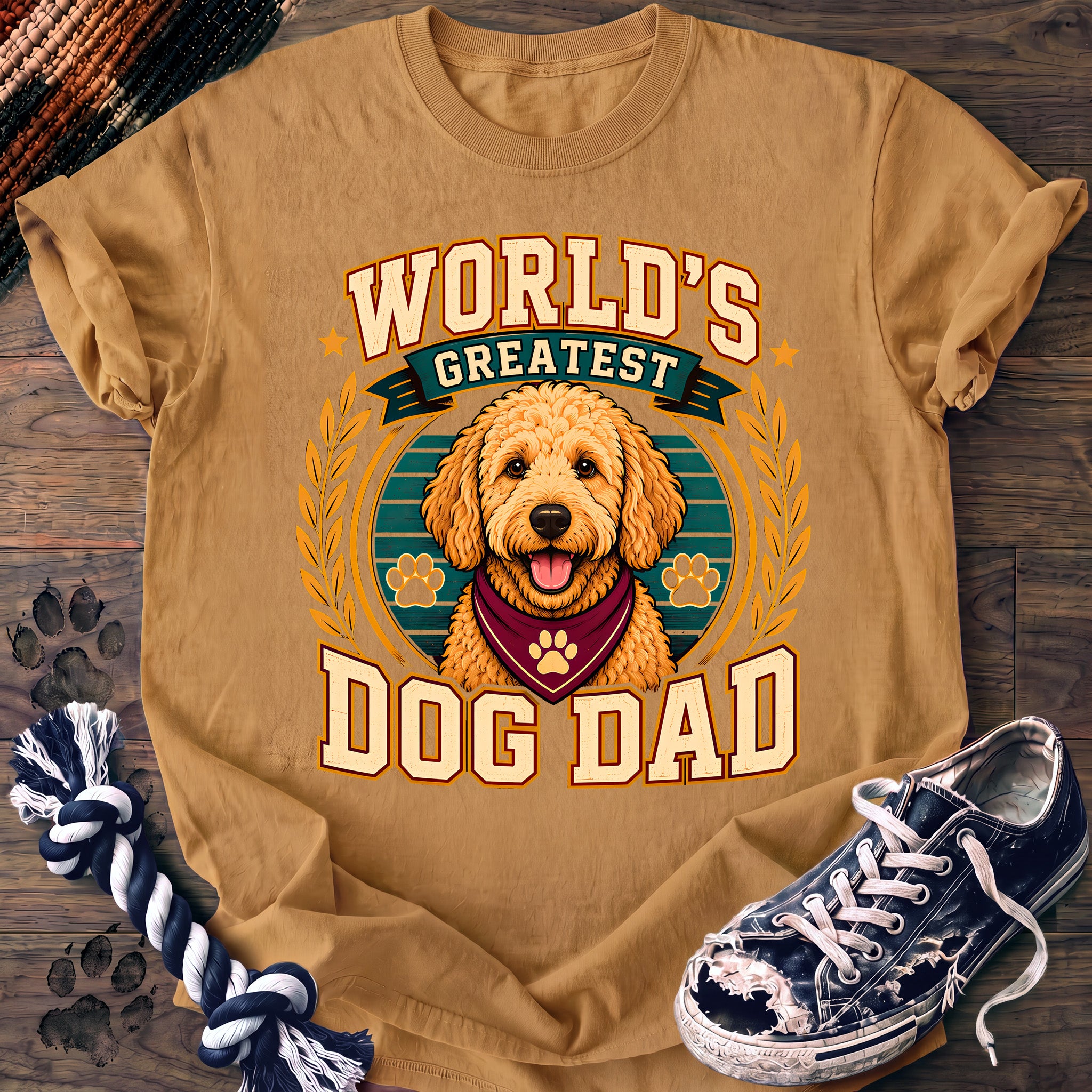 PAWSSION CLUB t-shirt in Mustard color - SKU PC-0085