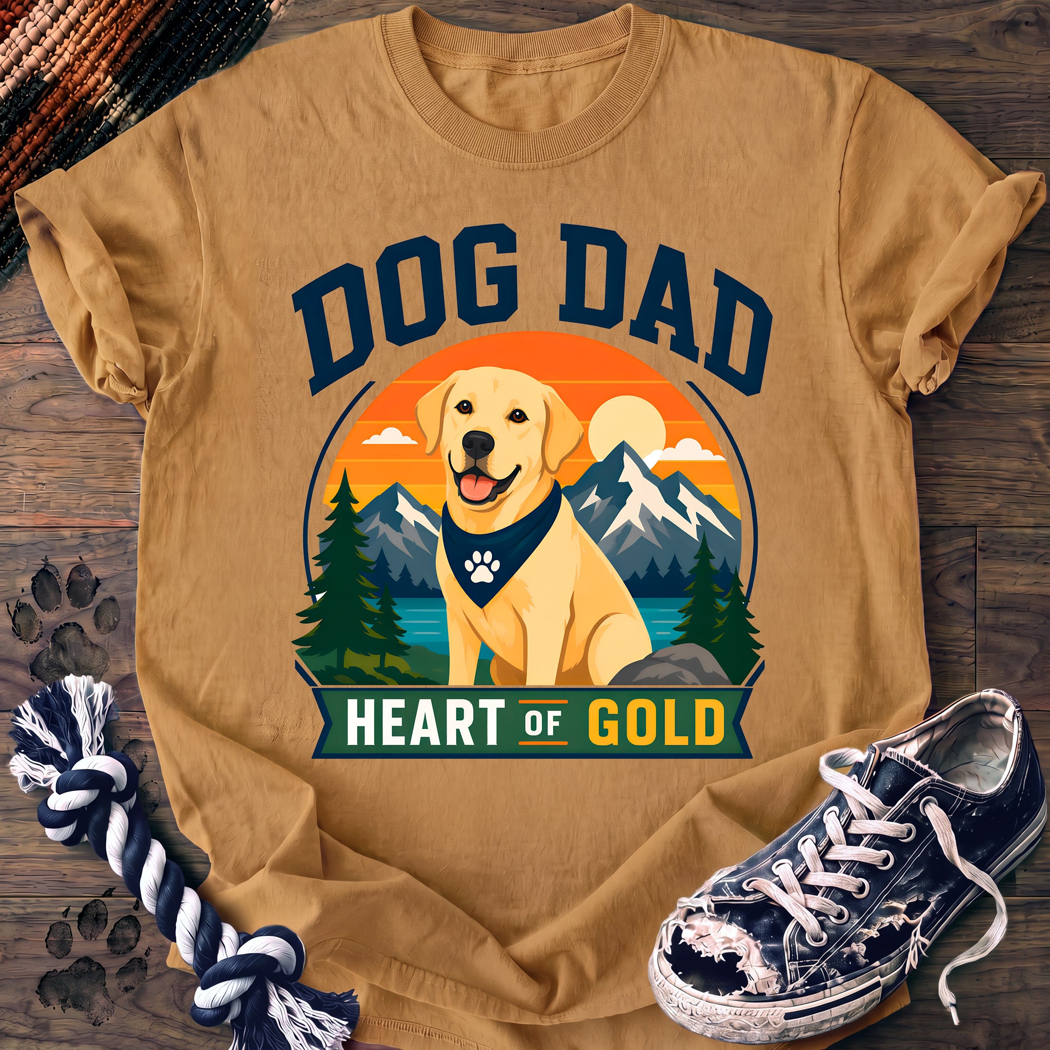 PAWSSION CLUB t-shirt in Mustard color - SKU PC-0087