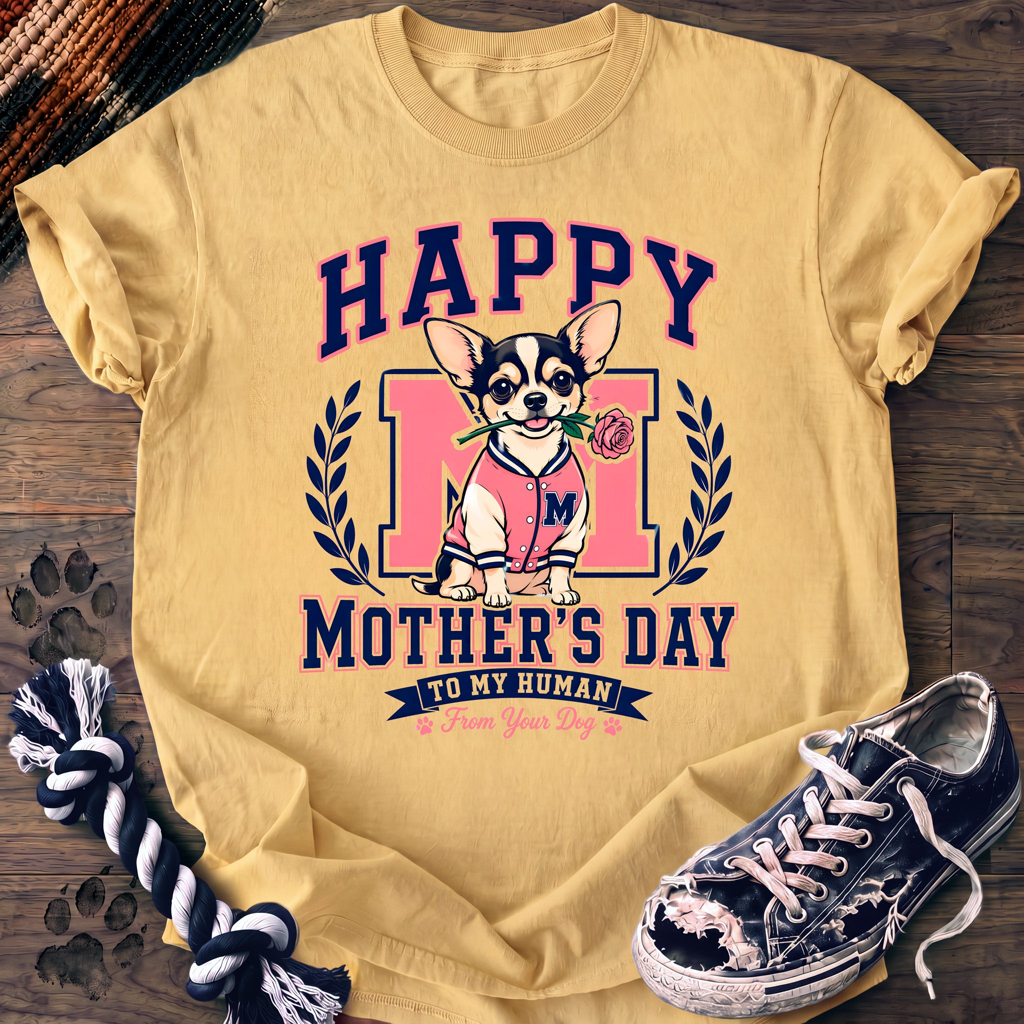 PAWSSION CLUB t-shirt in Butter color - SKU PC-0089