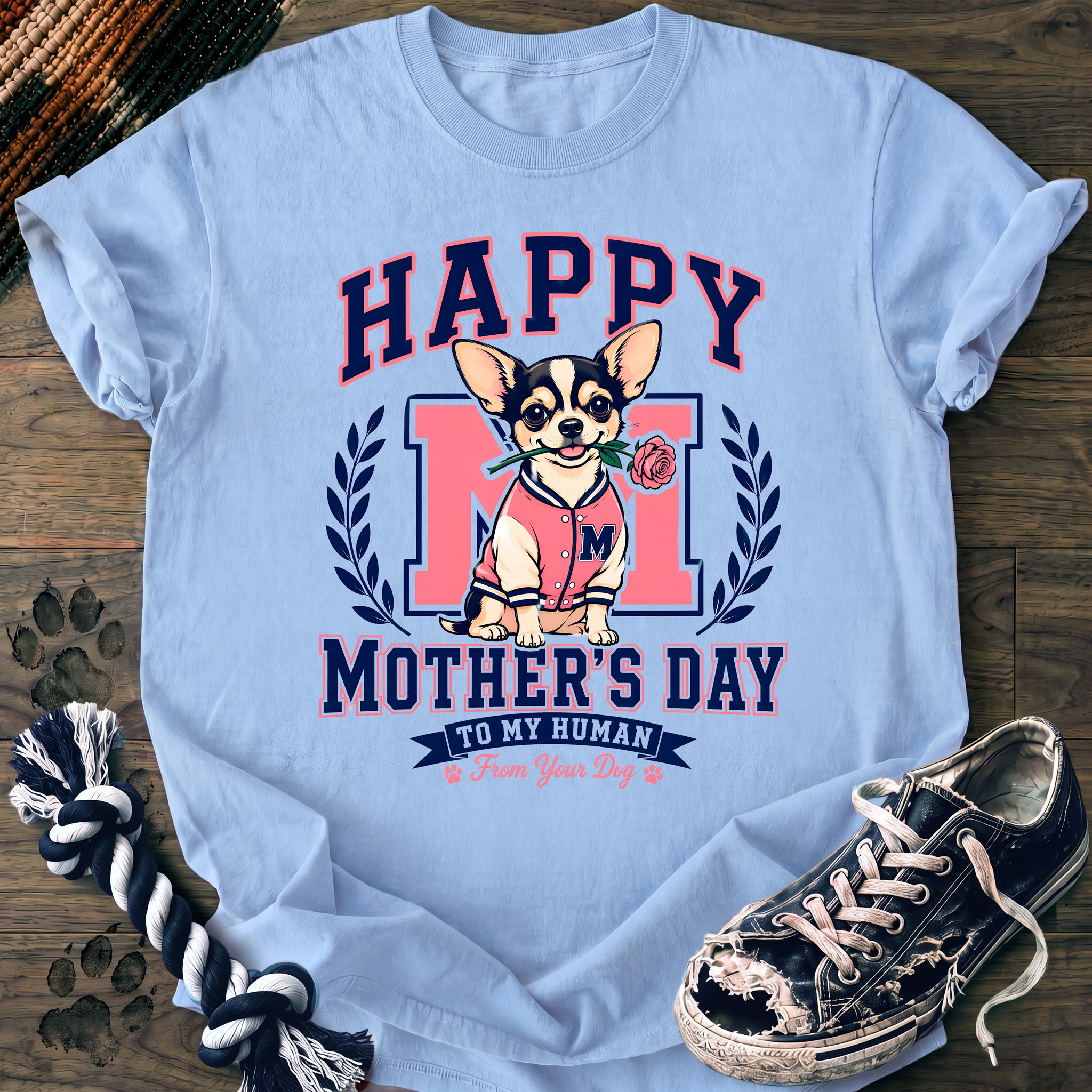 PAWSSION CLUB t-shirt in Chambray color - SKU PC-0089