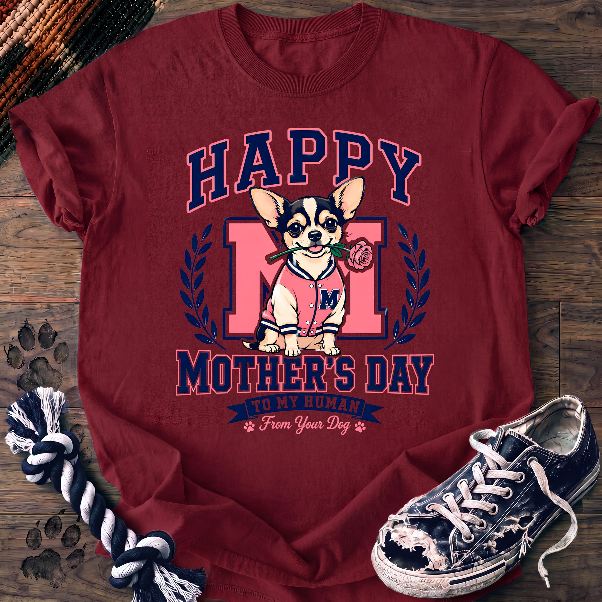 PAWSSION CLUB t-shirt in Crimson color - SKU PC-0089