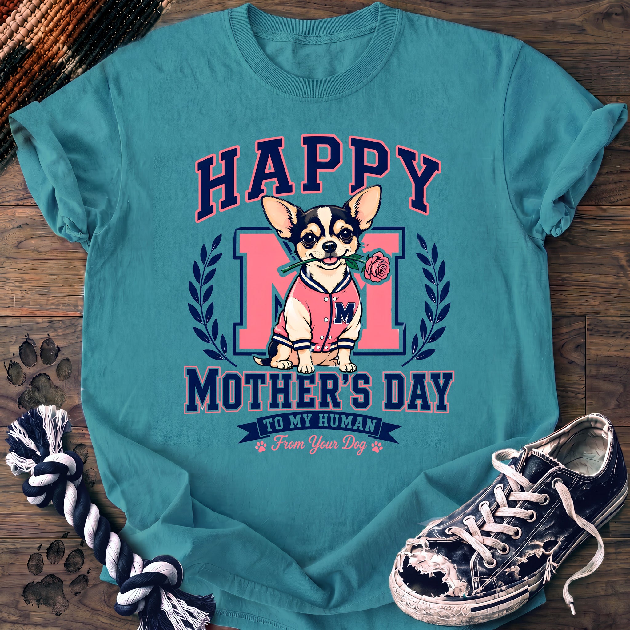 PAWSSION CLUB t-shirt in LagoonBlue color - SKU PC-0089