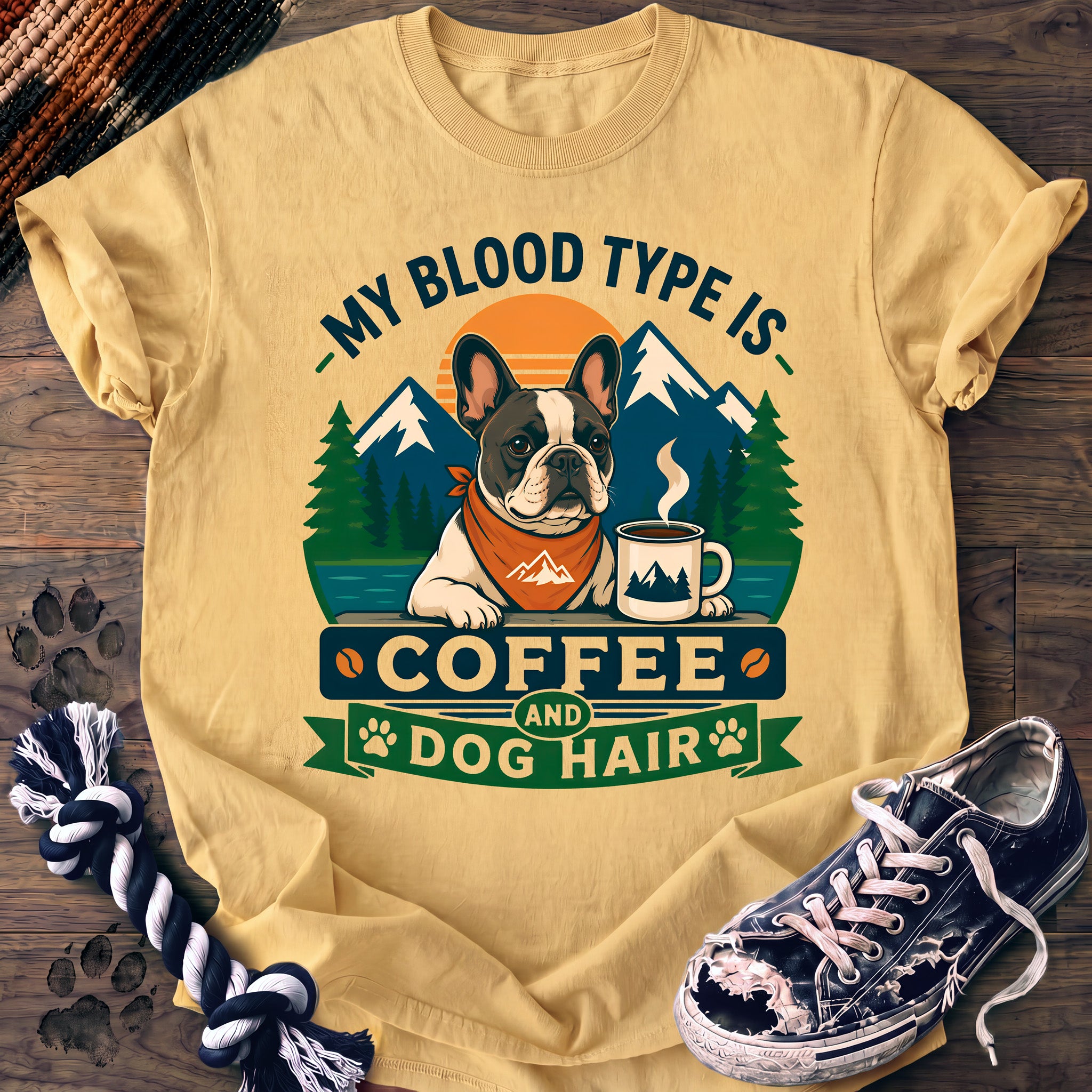 PAWSSION CLUB t-shirt in Butter color - SKU PC-0090