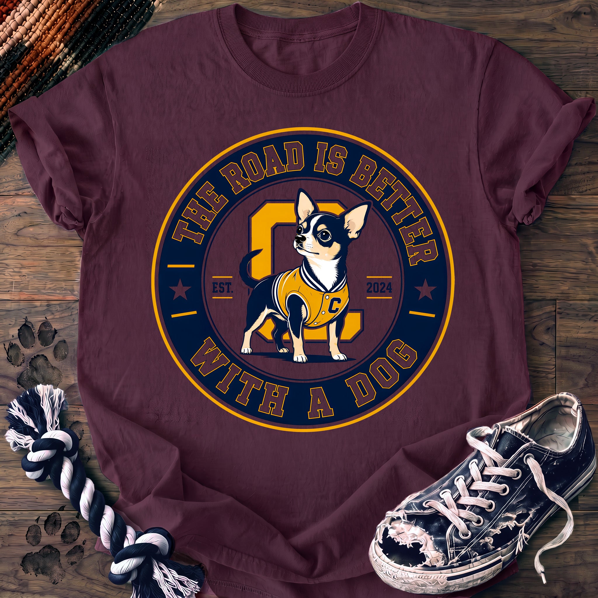 PAWSSION CLUB t-shirt in Berry color - SKU PC-0091