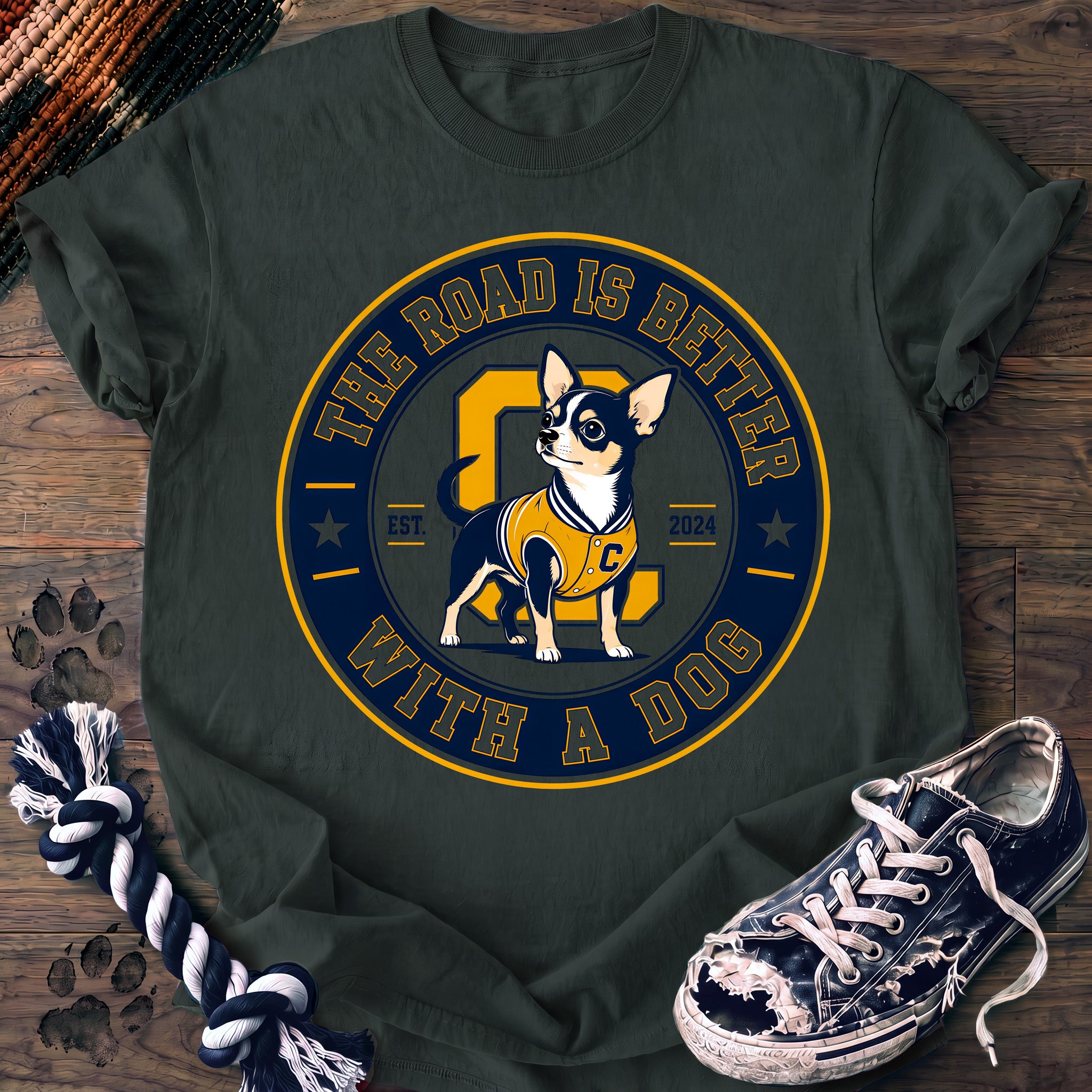 PAWSSION CLUB t-shirt in BlueSpruce color - SKU PC-0091