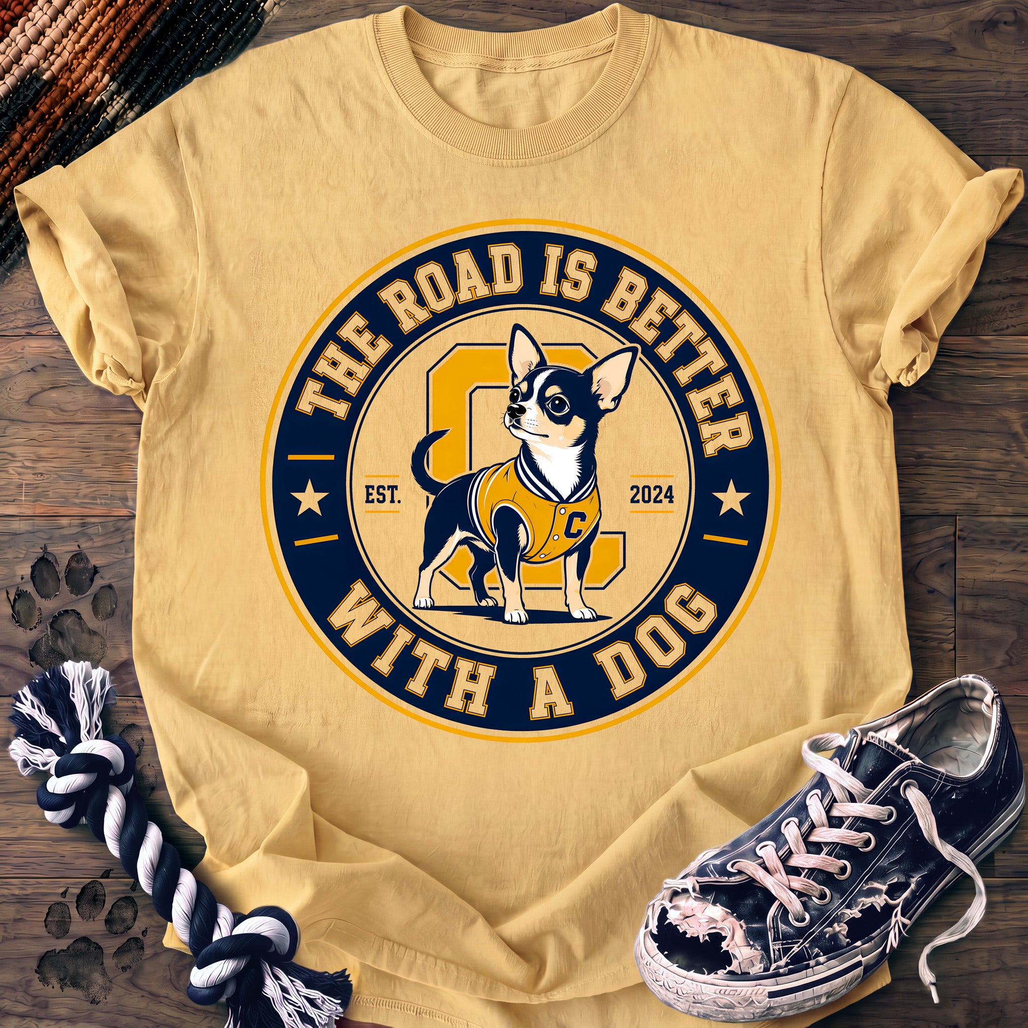 PAWSSION CLUB t-shirt in Butter color - SKU PC-0091