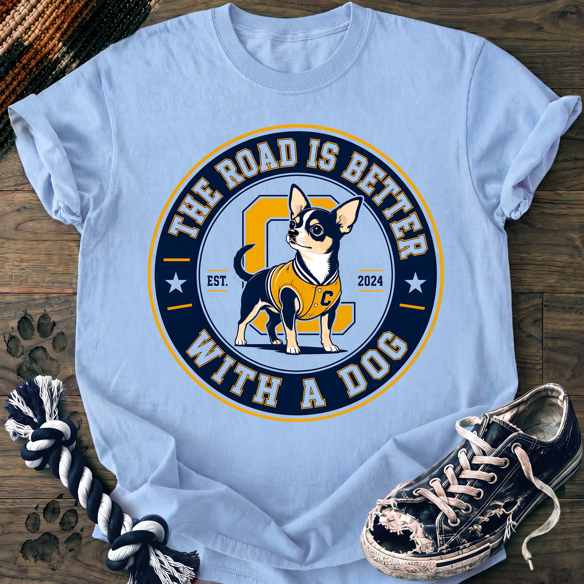 PAWSSION CLUB t-shirt in Chambray color - SKU PC-0091