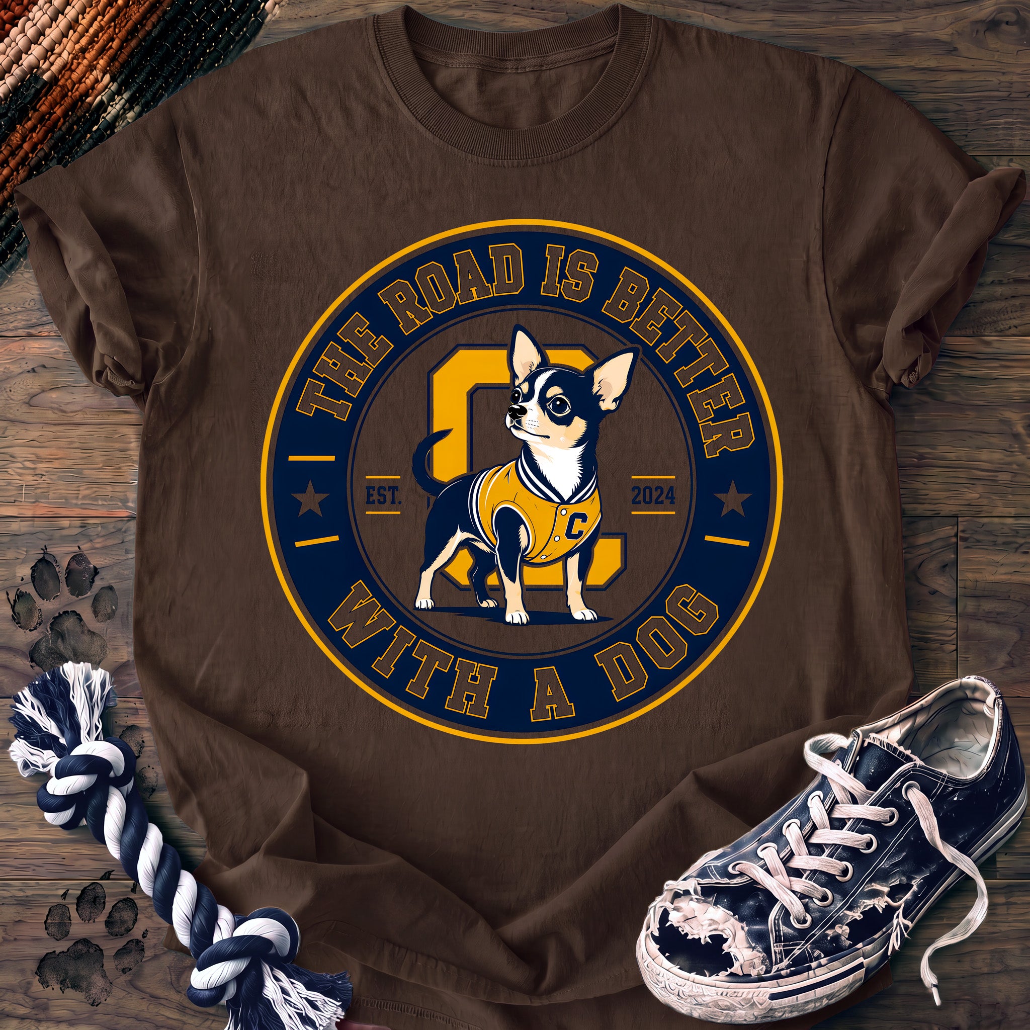 PAWSSION CLUB t-shirt in Espresso color - SKU PC-0091