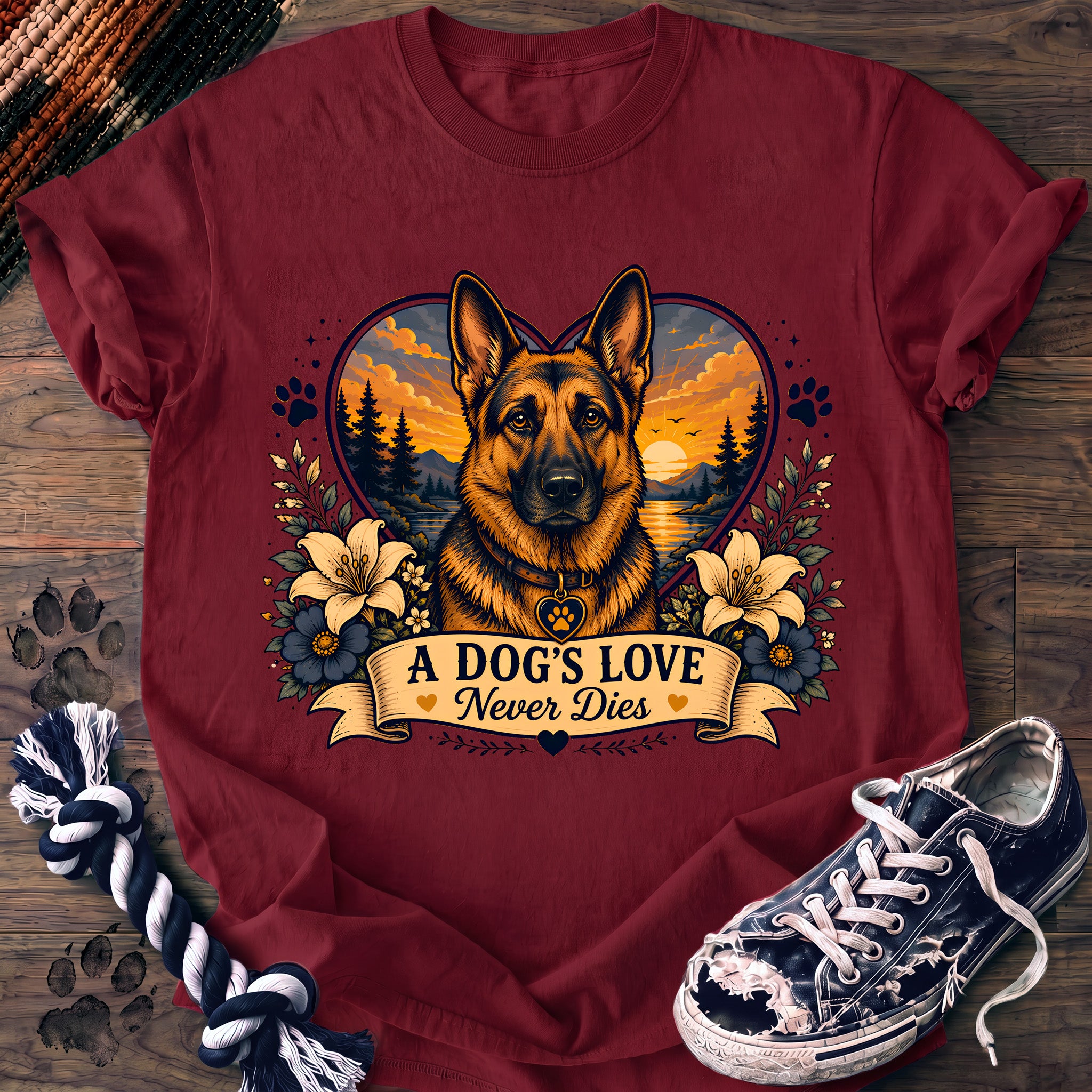 PAWSSION CLUB t-shirt in Crimson color - SKU PC-0092
