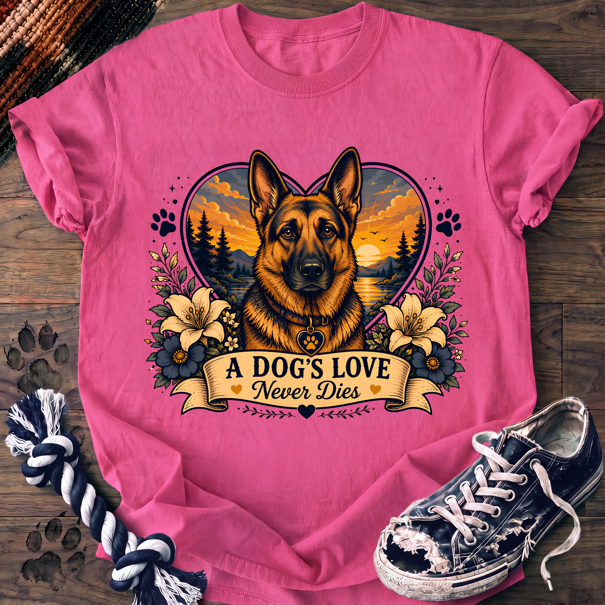 PAWSSION CLUB t-shirt in NeonPink color - SKU PC-0092