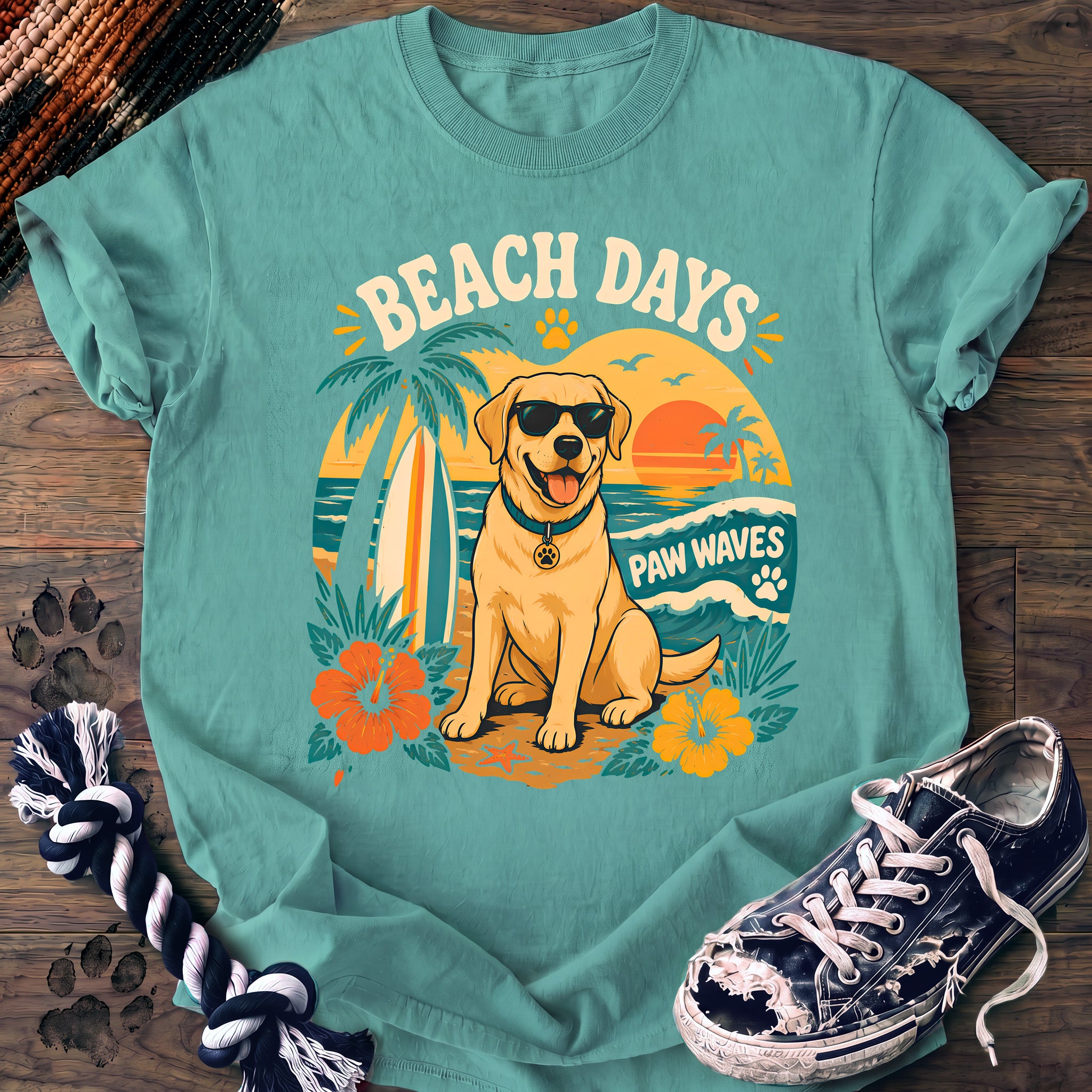 PAWSSION CLUB t-shirt in ChalkyMint color - SKU PC-0095
