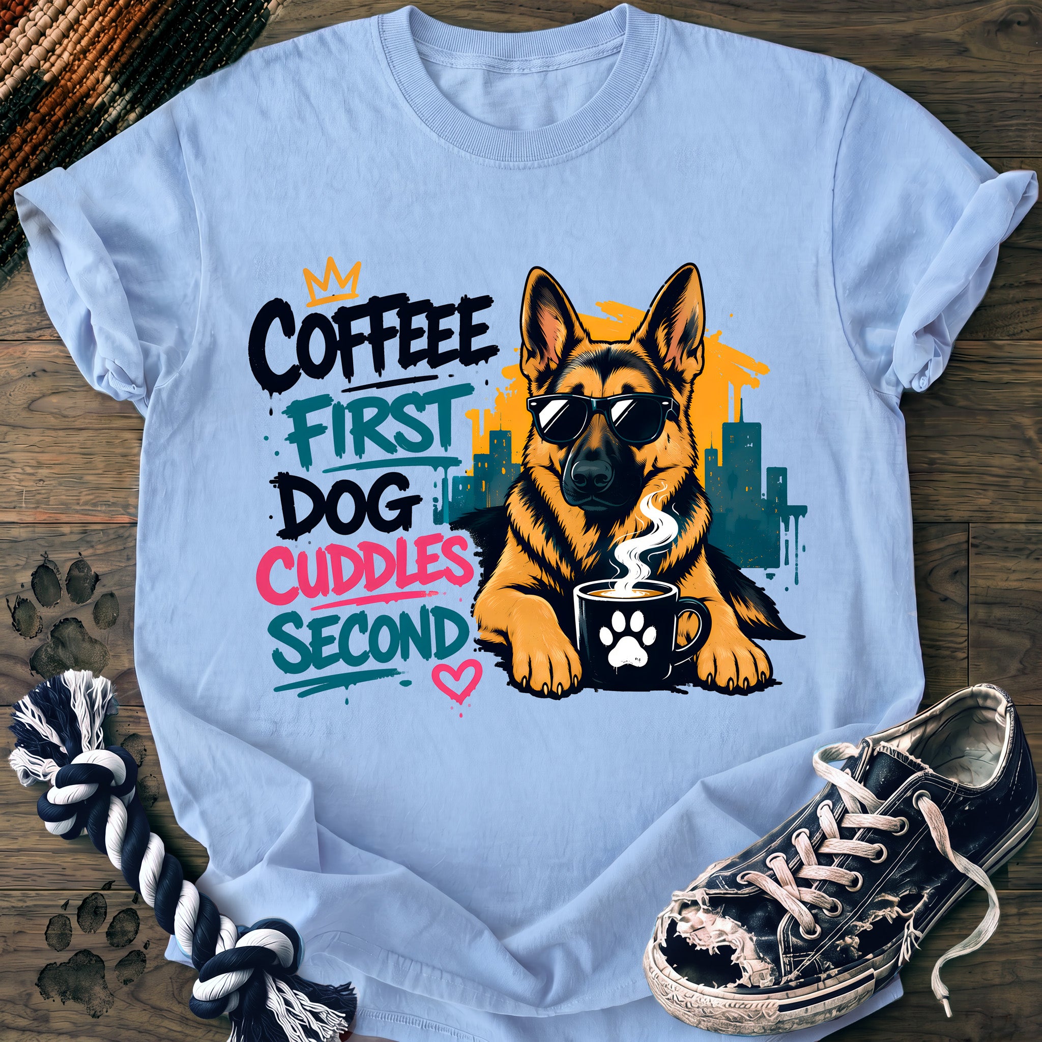 PAWSSION CLUB t-shirt in Chambray color - SKU PC-0096